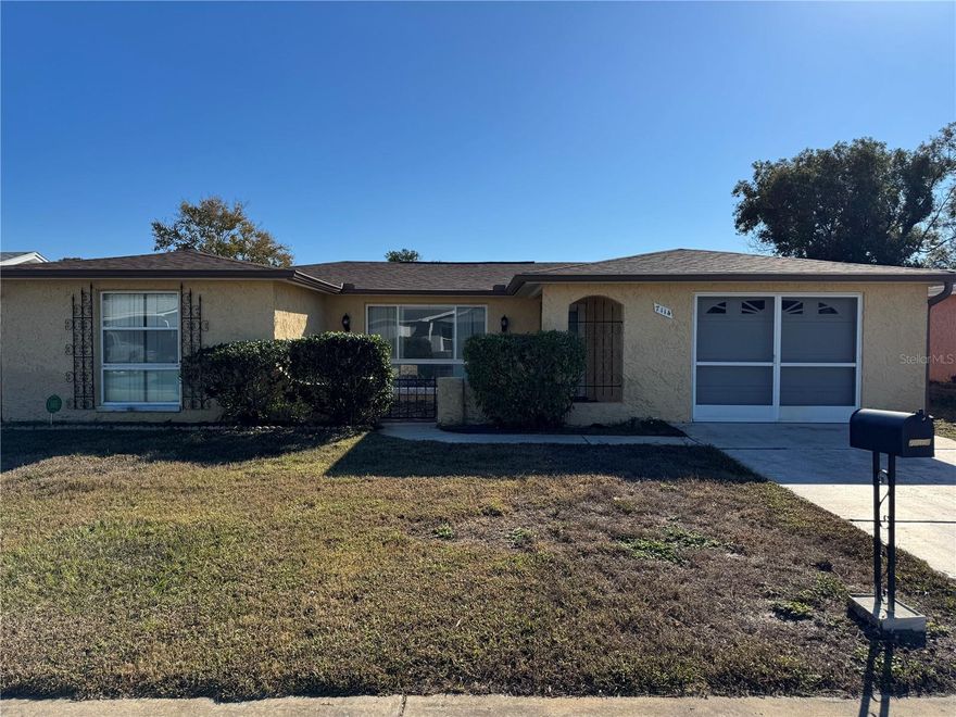 Take a look at this spacious, fully renovated 2-bedroom, 2-bath home offering an inviting and functional layout. The open living room and formal dining area flow seamlessly into an additional living space featuring an updated kitchen with stainless steel appliances, breakfast bar, breakfast nook, and adjoining family.

Both bedrooms are generously sized, and the primary bathroom features double sinks. The rear porch overlooks a well-manicured lawn with a partially fenced yard, providing added privacy from neighboring properties.

Notable updates include A/C replacement in 2017 and roof installed in 2021. Additional features include a screened garage door and a private irrigation well for lawn maintenance.

Review the photos and schedule your private showing today.