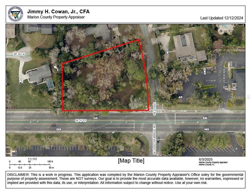 Prime commercial opportunity in the heart of Ocala! This 1.29-acre corner lot is ideally positioned at the signalized intersection of SE 17th Street and SE 22nd Avenue—one of the most highly traveled corridors in the area. Zoned PD, the property offers flexibility for a range of uses including professional services, office, and medical. A preliminary site plan outlines potential for two 4,700 square foot buildings (subject to review), or alternatively, the site could be configured to accommodate up to 9,400 square feet of office or medical space. With exceptional visibility and access, this high-traffic location boasts daily vehicle counts exceeding 33,000 (FDOT 2023), ensuring maximum exposure for future development.