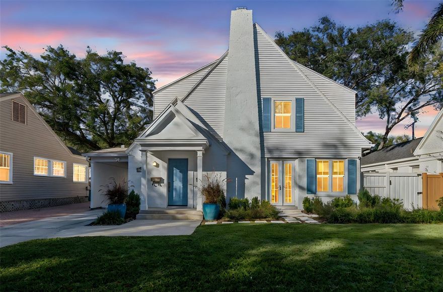 Welcome to this beautifully renovated Cape Cod home in New Suburb Beautiful—one of Tampa’s most cherished, historic neighborhoods, celebrated for its tree-canopied streets, walkability, and strong sense of community. Built in 1946 and offering approximately 2,550 sq ft, this well-maintained two-story residence blends timeless character with extensive modern upgrades.

Inside, a welcoming foyer features a custom, upholstered window seat. The spacious living room accommodates multiple furniture configurations; such as living room and dining room, office, etc...  and includes a fireplace (decorative-only), built-in bookcase, architectural details, and French doors. The large, well-appointed kitchen offers granite countertops, stainless steel appliances, a new refrigerator/freezer, and abundant natural light and a generous eat-in area that could be the home's dining room. Adjacent to the kitchen, the large, cozy family room includes built-in shelving and overlooks the stunning backyard and pool.

Nearly every major component has been updated: new roof, impact windows and doors, updated electrical, all new water lines and fully recoated sewer lines, plumbing fixtures, new washer and dryer, water heater, water softener, irrigation system, fresh interior and exterior paint, expanded front walk with porcelain pavers, new custom fencing and trellises, and more—delivering classic charm without the typical concerns of an older home. Proactive upgrades to the structure of the home include addition of smart jacks throughout and a full enclosure of the crawl space with a dehumidifier and sump pump for long term peace of mind.  
The recently updated pool area features a new travertine deck, sun shelf with bubbler and umbrella holder, PebbleTec surface, all new equipment including filter, pump, heater, lighting, and plumbing, and refreshed landscaping. An outdoor shower and two secure storage areas add convenience. The spacious laundry room is bright and airy and also serves as a mudroom/pool entry.

Upstairs, a charming loft and large storage closet lead to the tranquil primary suite, which overlooks the pool and includes two generous closets. The ensuite primary bath offers separate vanities, a soaking tub, and a walk-in shower. Two additional sun-filled bedrooms share a full bath with tub/shower. A versatile bonus room is ideal for a nursery, office, workout space, or hobby room.

New Suburb Beautiful is one of Tampa’s most beloved neighborhoods, known for its community events, sidewalks, and optional HOA that enhances security and neighborhood engagement. Ideally located between MacDill and Howard Avenue, you’re only moments from top restaurants, shopping, Hyde Park Village, Tampa International Airport, downtown, Water Street, iconic Bayshore Boulevard, and some of the area’s best schools.Zone X—no flood insurance required and no water intrusion from the past two hurricanes.

Don't miss this rare opportunity to enjoy historic charm, modern comfort, and an exceptional community conveniently situated in the heart of South Tampa. Buyer to verify all room measurements.