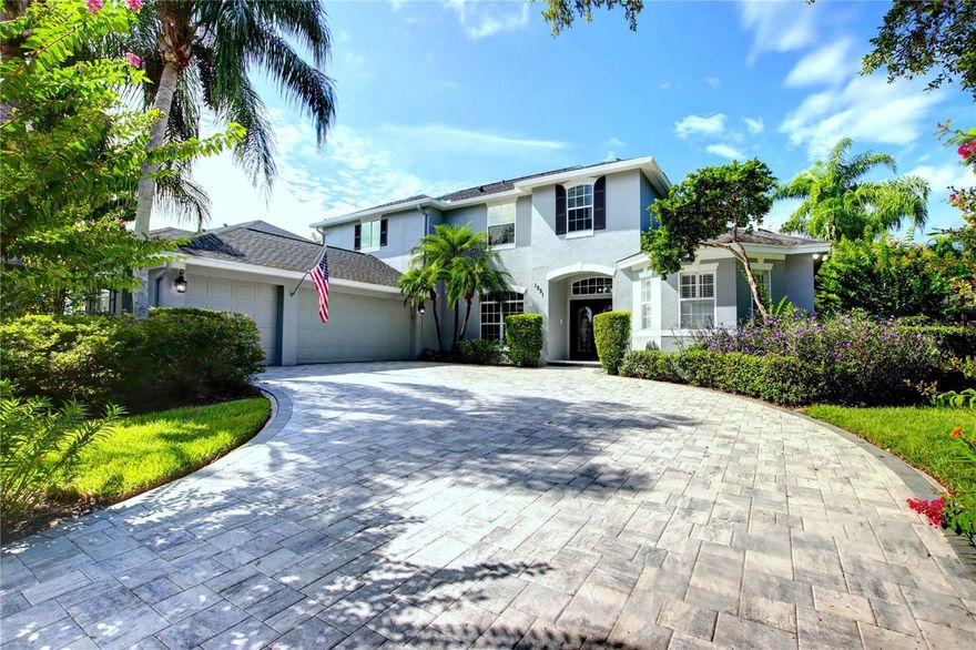 Welcome to a beautifully maintained and thoughtfully upgraded 5-bedroom, 3,517 sq ft home set on a fenced-in double lot. Inside, the home features five generously sized bedrooms plus a media room, with an open-concept layout that seamlessly connects the family room and kitchen—ideal for entertaining or everyday life. The kitchen is recently remodeled and features granite countertops, easy-access pull-out cabinets, and a custom pantry. California-style closets offer sleek organization throughout, while hardwood flooring graces all bedrooms, the media room, and staircase. Crown molding enhances the main living areas, and the freshly painted exterior—with self-cleaning paint—ensures your curb appeal remains high with minimal effort. A newly paved driveway adds to the home’s polished look, while the 7-year-old roof remains in excellent condition. Built for efficiency and peace of mind, the home is powered by a solar energy system that covers the entire household and even supports an electric vehicle. Solar pool heating, a 16 SEER upgraded A/C system with electronic filters, and ceiling fans in every room provide year-round comfort. Additional attic insulation also reduces energy use. Water-saving features include a whole-house water softener and drinking water purification system, along with a separate irrigation meter to keep lawn care costs low. The newly refinished saltwater pool features a variable-speed pump for optimal energy efficiency, and the extended lanai with a built-in outdoor kitchen creates a private backyard oasis perfect for relaxing or entertaining. The garage includes built-in cabinetry and attic access for extra storage. The windows and doors have impact-resistant film. All of this comes at just $255 per square foot—making it the best value in Heathrow. With luxury finishes, energy-efficient systems, and storm-ready features, this home is a rare find. Don’t miss your opportunity to make it yours—schedule your private showing today!
