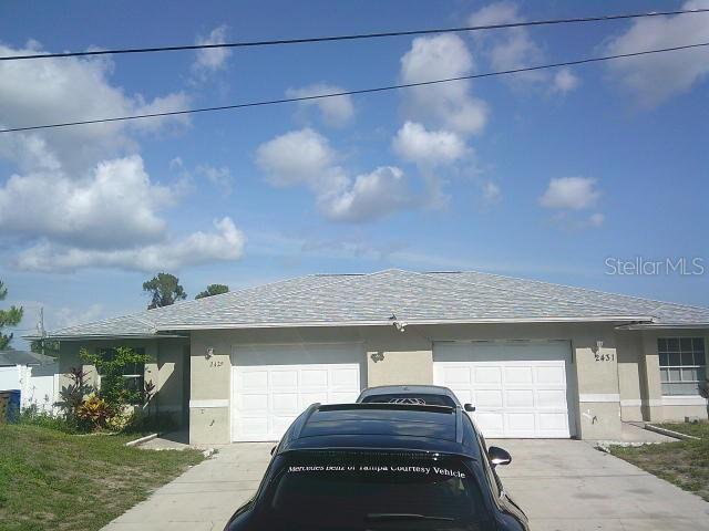 MOTIVATED SELLER, WON'T LAST. DON'T MISS OUT. CALLING ALL INVERSTORS OR FIRST TIME HOMEBUYERS.GREAT OPPORTUNITY FOR INVESTORS SEEKING IMMEDIATE CASH FLOOR IN THE HEART OF LEHIGH ACRES AND RAPIDLY EXPANDING MARKET.ONE SIDE IS CURRENTLY RENTED FOR $1,800/MONTH,GENERATING A TOTAL OF $21,000/YEAR. EASY ACCESS TO SHOPPING CENTERS, HOSPITALS, SCHOOLS AND HIGHWAY.OFFERING GREAT OPTION TO EITHER RENT THE OTHER SIDE OR LIVE IN ONE SIDE AND CONTINUE TO COLLECT PASSIVE INCOME.TWO FULLY INDEPENDENT UNITS, EACH UNIT FEATURES 3 BEDROOMS, 2 BATHS AND 1 CAR GARAGE.OPEN-CONCEPT DESIGN CREATES AN EFFORTLESS FLOW OR MOVE BETWEEN THE LIVING AND THE DINING. SPACIOUS LAYOUT FOR COMFORTABLE LIVING, READY FOR TENANTS OR IMMEDIATE MOVE-IN.SELLER IS OFFERING $7K TOWARDS CLOSING COST. NO HOA.NO CDD.COME SEE IT FOR YOURSELF!!!!!!HURRY, HURRY!!!
Beds Total: 6 Baths Total: 4 3/2 ON EACH SIDE # OF UNIT OCCUPIED: 1