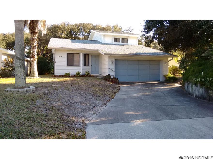 Unbelievable location just a few minutes walk to ocean, river and park. This is a well maintained furnished home with first floor master bedroom, bath and laundry room.  Two large bedrooms and bath on the second floor are ideal for guests. Florida room and bedroom look out to the beautiful natural maintenance free fenced in backyard. Outside shower, sprinkler system and some hurricane shutters included.  This is not a drive-by  - must be seen. ;Water: City