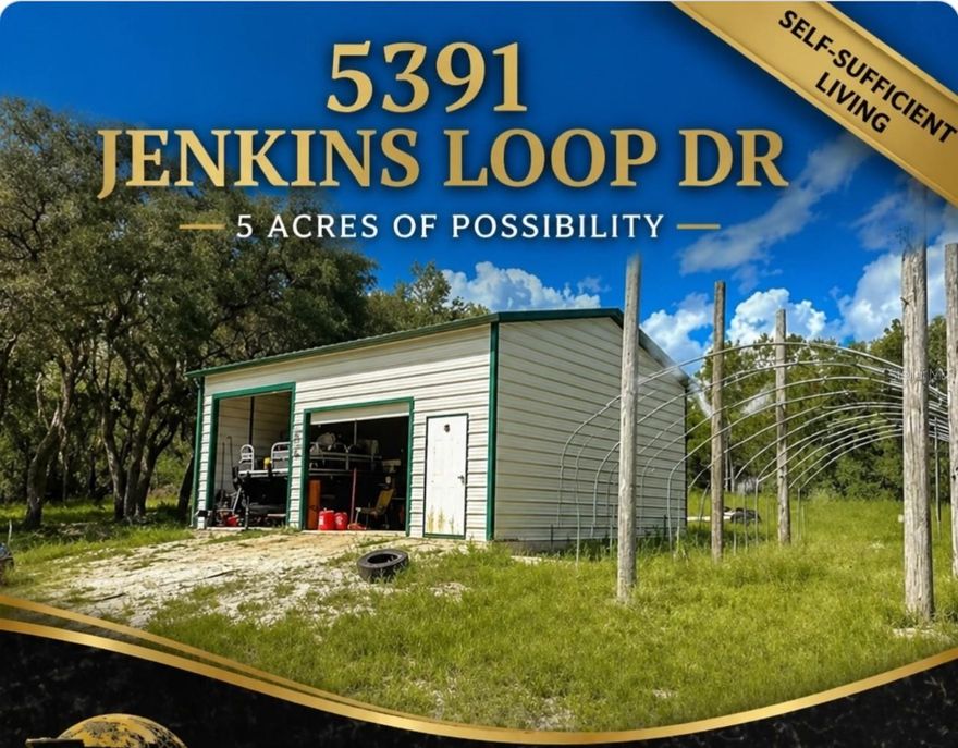 One or more photo(s) has been virtually staged. Country living, where this comfortable 2-bedroom, 2-bathroom mobile home offers 924 square feet of thoughtfully designed living space perfect for those seeking a self-sufficient rural lifestyle.

The home features a large front porch ideal for morning coffees and relaxation. Inside, the thoughtful split floor plan maximizes privacy and functionality. The kitchen comes equipped with a gas stove, perfect for home-cooked meals using fresh ingredients from your own garden.

Move outside to explore the impressive outdoor features that set this property apart. A commercial-grade powered garage provides ample space for projects or storage. The existing greenhouse structure offers potential – while the framework stands ready, the covering can be customized to suit gardening preferences. Two strategically placed spigots provide convenient water access throughout the growing season.

Animal enthusiasts will appreciate the chicken and pig enclosures, making this an ideal setup for sustainable living. The property benefits from well water and underground electrical wiring extending into the fields specifically designed for future mobile home or RV placement, providing modern conveniences while maintaining the rural aesthetic.

With partial fencing already in place, you have flexibility to expand as needed. Whether you choose to enjoy the existing home as your permanent residence or use it as temporary housing while building your dream home on the elevated areas of the property, the possibilities are endless.

This agricultural zoning provides freedom to pursue various farming and residential opportunities in peaceful Keystone Heights. The location offers convenient access to nearby Gainesville for shopping, dining, and Santa Fe College educational opportunities. Medical needs are well-served with HCA Florida Putnam Hospital within reasonable distance. Quality local schools serve the Keystone Heights area, and recreational enthusiasts will enjoy proximity to charming Melrose and extensive Putnam County parks and outdoor activities.

All information deemed reliable but not guaranteed. Buyer to verify all facts, measurements, and property details independently.
One or more photo(s) has been virtually staged