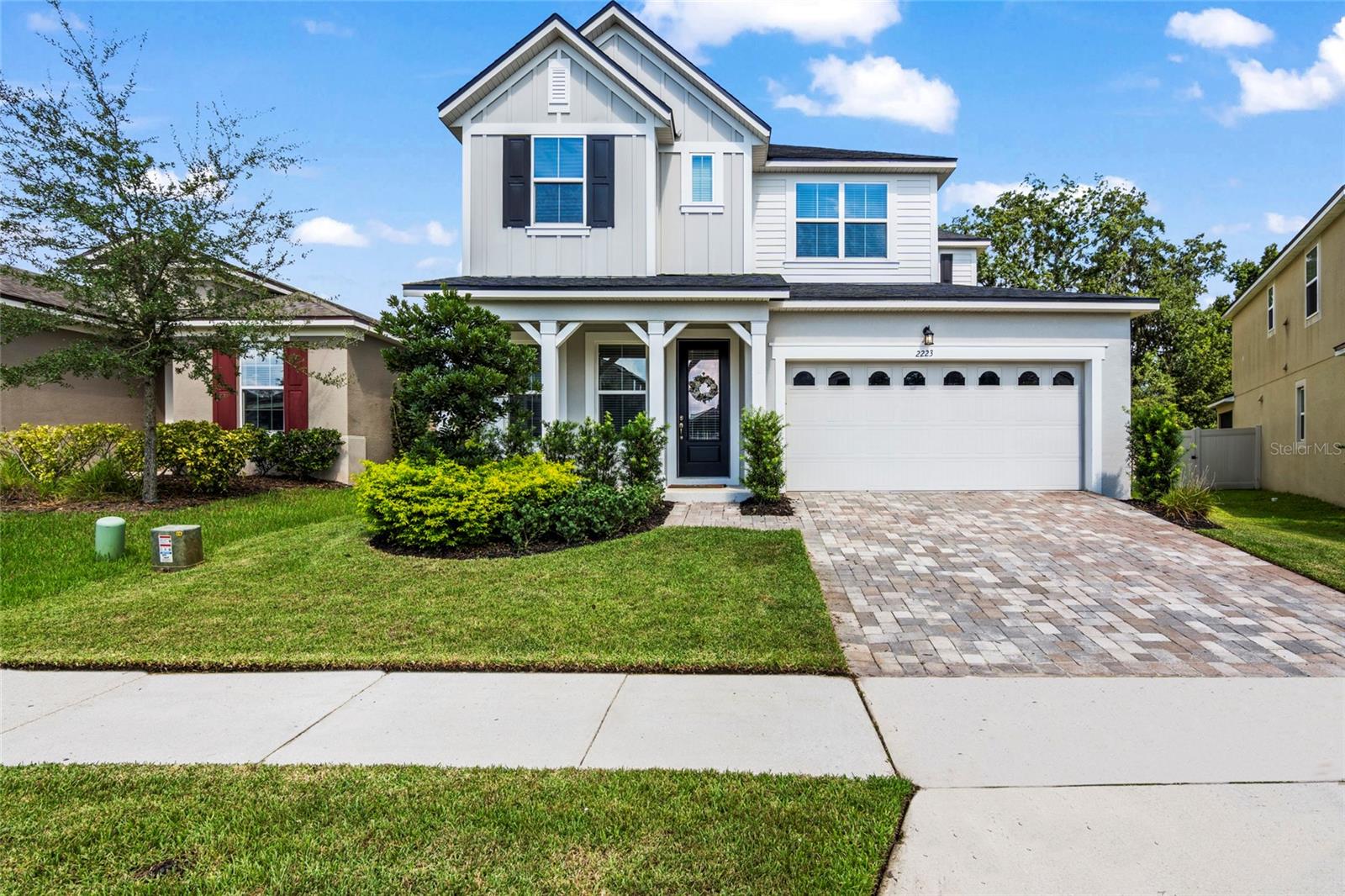 Welcome to 2223 Farnham Drive, a stunning 3-bedroom, 2.5-bath home located in the desirable gated community of Preserve at Crown Point in Ocoee. Designed with style and functionality in mind, this home features a versatile loft with closet that can easily be converted into a 4th bedroom, as well as a first-floor flex space perfect for a home office or playroom. Step inside to an open-concept floor plan with soaring 10’ ceilings on the first floor, upgraded 9’ ceilings upstairs, and sleek 12x24 tile flooring throughout the main living areas. The chef’s kitchen boasts 42” cabinets with crown molding, a large center island with sink, modern appliances, and a spacious breakfast nook with views of the private backyard through triple sliding glass doors. The inviting living and dining areas make entertaining seamless, while thoughtful finishes such as Low-E windows and custom window treatments enhance efficiency and comfort. The Preserve at Crown Point offers resort-style amenities including a community pool, dog park, and playground, plus direct access to the West Orange Trail for biking and walking enthusiasts. Enjoy easy access to SR 429, the Turnpike, and Downtown Orlando, with Downtown Winter Garden, Disney, Mt. Dora, and Champions Gate just a short drive away. Built in 2020 and meticulously maintained, this home blends elegance, comfort, and convenience in a prime location. Don’t miss your chance to experience this exceptional lifestyle—schedule your private tour today!