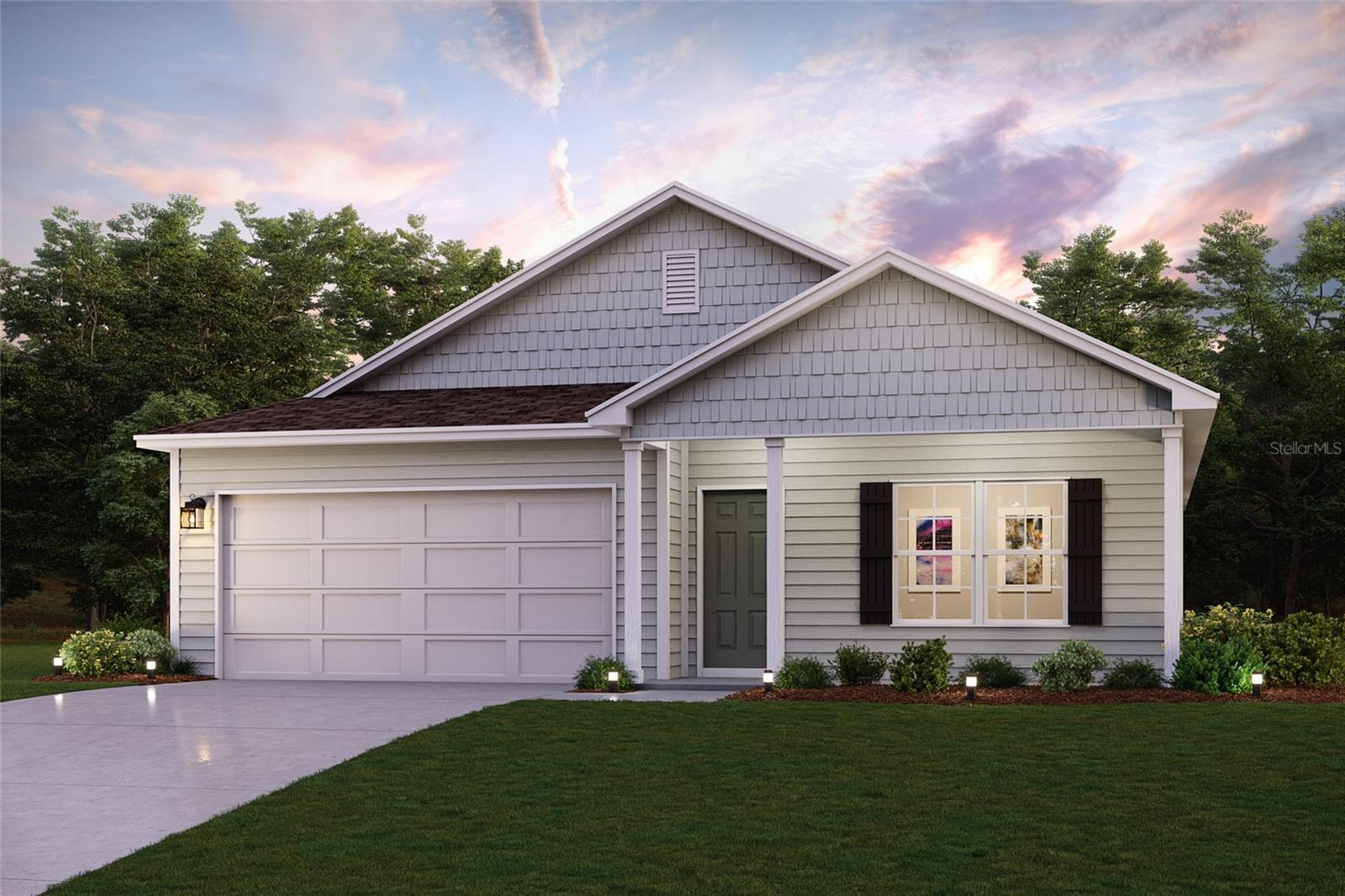 Under Construction. Discover Your Dream Home in the Palm Coast Signature Community! The Cabot Plan offers a spacious open-concept layout, seamlessly connecting the Living, Dining, and Kitchen areas—perfect for entertaining. The modern Kitchen is equipped with shaker cabinets, granite countertops, and Stainless-Steel Appliances, including an electric smooth top range, microwave hood, and dishwasher. The primary suite features a private bath with dual vanity sinks and a large walk-in closet. There are three additional bedrooms, a stylish secondary bathroom, and a patio ideal for outdoor relaxation. Additional features include Low E insulated dual-pane vinyl windows for energy efficiency and a 1-year limited home warranty.