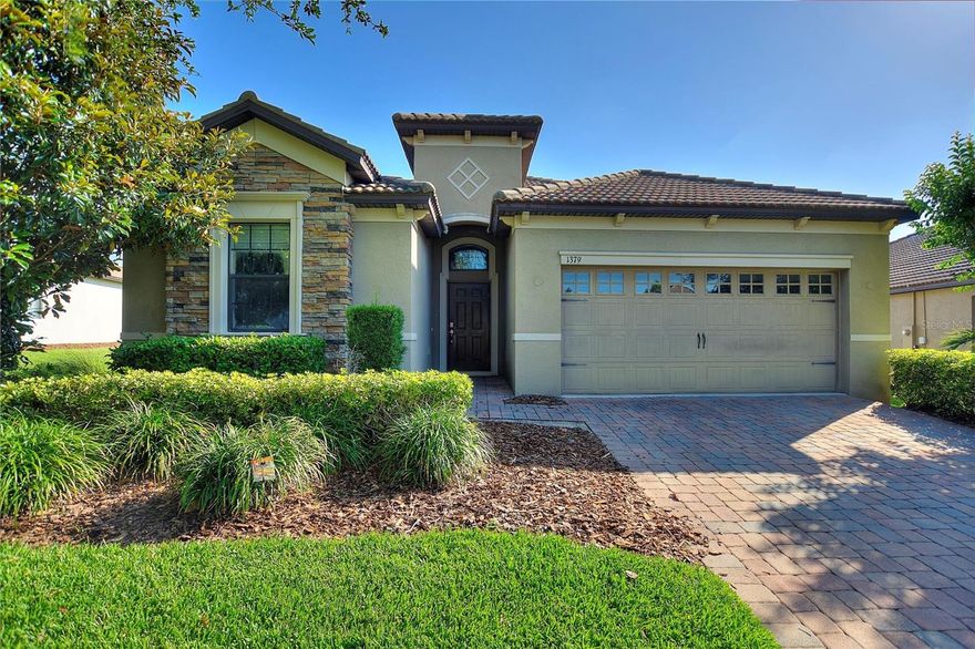 Live the Florida Resort Lifestyle Every Day in ChampionsGate!
Welcome to luxury living in one of Central Florida’s most sought-after golf resort communities—ChampionsGate. This beautifully designed 3-bedroom, 3-bath home with a versatile bonus room offers the perfect blend of comfort, functionality, and upscale resort-style living—ideal as a primary residence, second home, or vacation retreat.
Step inside to an open, light-filled layout featuring a gourmet kitchen with granite countertops, stainless steel appliances, and a large center island, all overlooking the spacious living and dining areas—perfect for entertaining. The thoughtfully designed floor plan includes a private guest suite with ensuite bath, an additional bedroom and full bath, and a flex/bonus room with French doors—ideal for a home office, den, or additional guest space.
The primary suite is a true retreat, featuring direct access to the covered lanai with stunning golf course views, plus a spa-like bathroom with dual vanities, garden tub, and separate shower.
Enjoy Florida living outdoors with a covered lanai overlooking lush greens, perfect for morning coffee or evening relaxation. The home also features brick paver driveway and entry, two-car garage, and indoor laundry room.
But the real highlight? The unmatched resort-style amenities included with ownership!
Residents enjoy access to:
• The Oasis Club – resort pool, lazy river, cabanas, tiki bar, restaurant, fitness center, movie theater & more 
• The Plaza (residents-only clubhouse) – additional pools, restaurant, bar, fitness center, pickleball courts & game room 
• Full golf membership with unlimited golf 
• Tennis, pickleball, gated security, and community events 
HOA includes lawn care, cable, internet, security monitoring, and access to all amenities, offering truly maintenance-free, worry-free living.
Located just minutes from Disney, world-class golf, shopping, dining, and Orlando attractions, this home offers the perfect combination of resort lifestyle and everyday convenience.
CDD and trash are included in the property taxes.