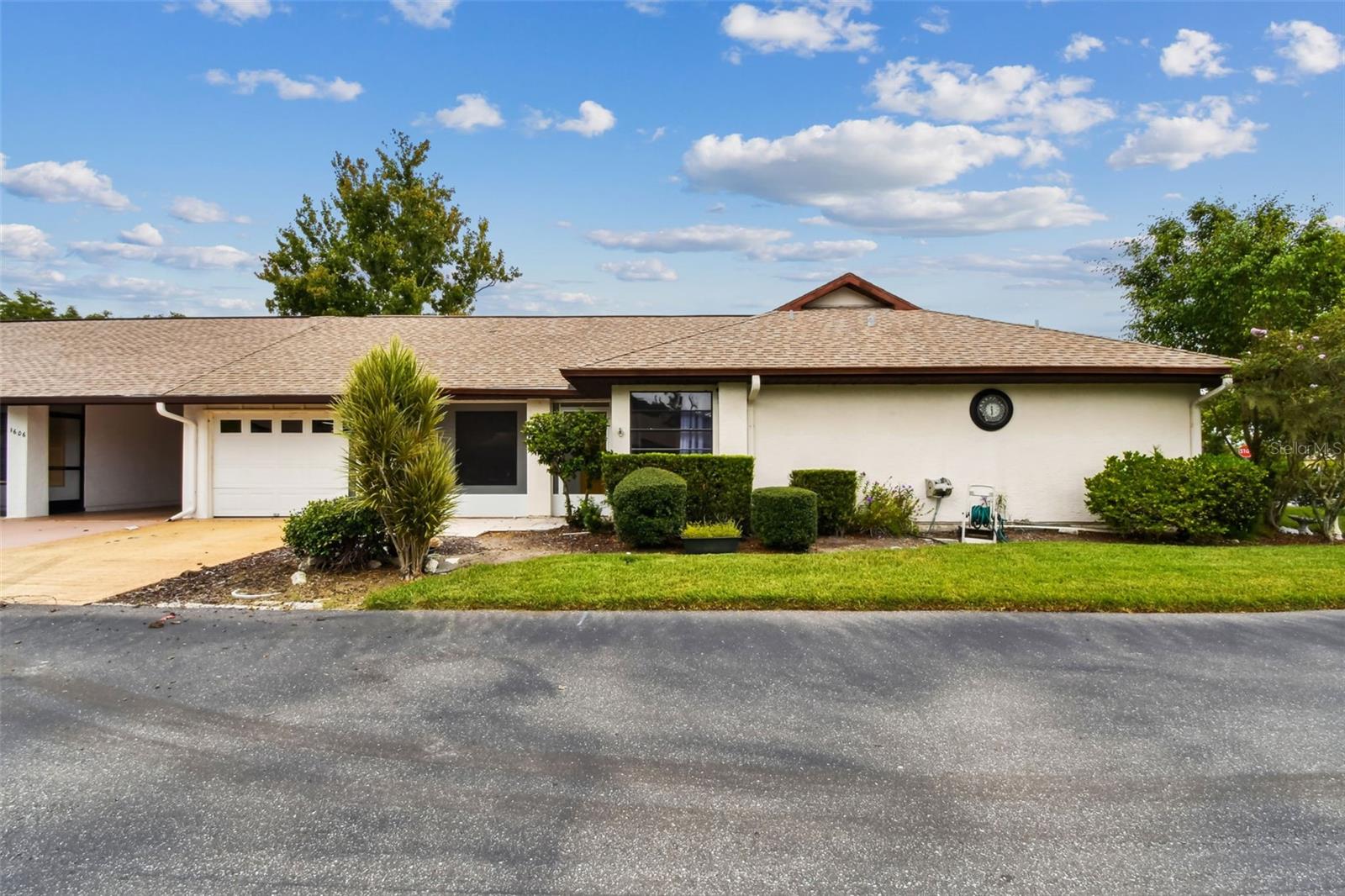 Welcome to this beautifully updated 2-bedroom + office/3rd bedroom, 2-bath home with a HUGE Florida Room and over 1,500 sq ft of living space PLUS a 1-car garage—all on a private corner cul-de-sac lot in the heart of Sun City Center! WOW! A Rare Opportunity in popular Cypresview! This popular Arbor model impresses with vaulted ceilings, an open layout, and luxury vinyl plank flooring throughout the main living areas and second bedroom. The brand-new 2025 kitchen is a showstopper—featuring quartz countertops, soft-close cabinetry, an oversized island with deep sink, and ample storage. The spacious primary suite offers a large walk-in closet and private ensuite bathroom. Notable updates include: New Roof (2021) New HVAC (2021) New Water Heater (2018) All the big tickets items are done for you! Water Softener Included Bonus features: The garage includes a utility room with laundry and storage—and can be converted to fit a golf cart, thanks to double-door access! Outside, enjoy the peace of mind with security lighting and the serenity of living on a dead-end street.
Low-maintenance living! Cypressview includes lawn care and irrigation in the low HOA fee. Just a 4-minute golf cart ride to the main recreation campus with indoor & outdoor pools, a fitness center, 200+ clubs, and endless social opportunities—from pottery to pickleball!
Live your best life in the award-winning, 55+ Sun City Center community where golf carts are the main mode of transportation to shopping, dining, medical offices, and more. Just a short drive to Tampa, Sarasota, stunning beaches, and major attractions and Tampa Interntional Airport and Sarasota airport. This isn't just a home but a lifestyle! Hurry fast as this home will not last!
