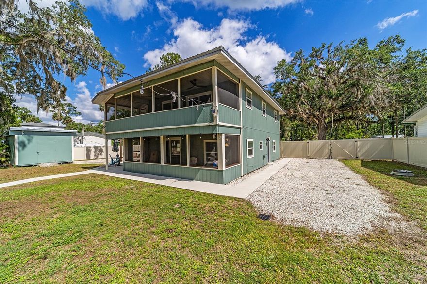 Blackwater Bunker – Waterfront Retreat with Dual Living Spaces & St. Johns River Access
Discover the ultimate waterfront lifestyle at Blackwater Bunker, a fully renovated canal-front haven offering seamless access to the majestic St. Johns River. This versatile property boasts two distinct living quarters, making it ideal for multi-generational living, vacation rentals, or a personal retreat. Fully furnished and turnkey ..
Upstairs Unit (2 Bed / 2 Bath):
 • Modern full kitchen with stainless steel appliances and granite countertops throughout
 • New flooring and updated finishes for a contemporary feel
 • Spacious living areas filled with natural light
Downstairs Unit (2 Bed / 1 Bath):
 • Efficiency kitchen equipped with microwave, sink, and refrigerator
 • Dedicated laundry room for added convenience
 • Three-zone mini-split A/C system ensuring personalized comfort
Property Highlights:
 • Comprehensive renovations including new windows, doors, siding, closed-cell insulation, plumbing, drywall, flooring, appliances, water heater, furniture, cabinets, vanities, and fixtures
 • Permitted new roofs on the main house, boathouse, and shed
 • Commercial-grade aluminum seawall with proper permitting
 • Two RV hookups and a new vinyl fence enhancing privacy and functionality
 • Four strategically placed French drains and 57 stone landscaping ensuring a dry and well-maintained yard
 • Dual large-capacity washer and dryer towers facilitating quick turnover for the home’s nine beds
 • No HOA restrictions and located in a friendly golf cart community
 • Access to a neighborhood boat ramp for just $100/year
 • Connected to city sewer, water, and trash services for hassle-free living
Embrace the serene waterfront lifestyle with this move-in-ready gem. Whether you’re seeking a personal sanctuary or an investment opportunity, Blackwater Bunker delivers unparalleled value and versatility.