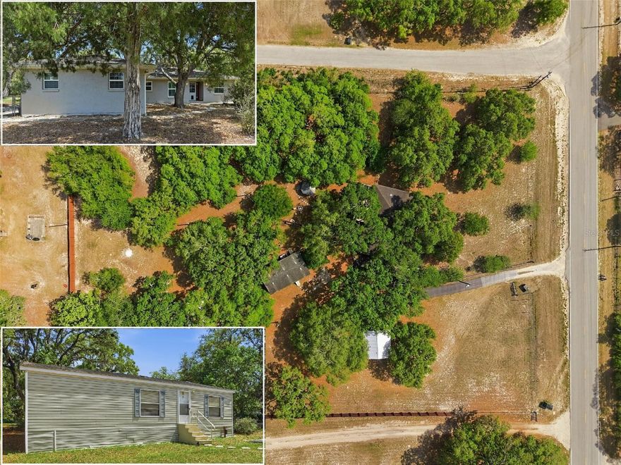 Incredible opportunity to own this versatile, Fully Fenced, 3-acre property in Spring Hill featuring TWO residences, income potential, and endless possibilities! Zoned Agricultural Residential, this unique property offers room to bring your farm animals, store your boats, RVs, trailers, and more — all with no HOA restrictions.  


The property features a custom-built in 1991 concrete block single-family home offering 2,088 heated square feet with 3 bedrooms, 2 bathrooms, enclosed, attached oversized 2-car garage, spacious living areas, a stunning wood-burning stone fireplace, split-bedroom floor plan, and an expansive heated/cooled Sunroom plus a screened patio with Hot Tub perfect for enjoying peaceful country living. The spacious primary suite includes THREE walk-in closets plus two extra-wide linen closets, providing exceptional storage rarely found in today’s homes. The home also features a convenient indoor laundry room.  


Also included is a 960-square-foot manufactured home built in 2006, bringing the property’s total living square footage to 3,048 square feet. The manufactured home is on the same public record/folio but has a separate parcel card, separate septic system, and separate electric meter, creating excellent flexibility for multigenerational living, In-Law Suite, ADU, guest accommodations, rental income, or whatever meets your needs. The manufactured home features 2 Primary Bedrooms with Expansive Closets, En-Suite Bathrooms Attached, Spacious Living Room, Dining Room, Full Kitchen, and indoor Laundry Room. A month-to-month tenant is currently in place and can either remain for immediate rental income or vacate prior to closing.  


The FULLY FENCED property also includes a 24x28x8 Double Wide Carport with Enclosed Sides, Storage Shed, Gazebo with Solar Lights, Barn with Garage Door, Metal Roof Replaced in 2024.  Hot Tub and Big Screen TV in Family Room of SFH staying. Appliances in SFH and Mobile convey except the Washer/Dryer in SFH does NOT convey.  This home offers incredible functionality for hobbyists, contractors, animal lovers, or anyone needing extra space. Situated on a corner lot with frontage on both Hays Rd and Loma Ave, the property also offers potential to subdivide (buyer to verify with county zoning and land use requirements).  


Enjoy the privacy and peaceful feel of country living while still being conveniently located only 6 miles to the Suncoast Parkway for easy access to Tampa, 5 miles to Publix Grocery, Restaurants, and Stores, 4 Miles to Crews Lake Wilderness Park and the Miniature Train Rides, 8 Miles to SunWest Beach Park with wakeboard cable, Aqua Park, and paddle sport rentals, 10 miles to Hudson Beach and Sam's Beach Restaurant and Bar, etc . Properties offering this much land, flexibility, income potential, and future opportunity are hard to find!  Come see this home, fall in love, buy it, and make it YOUR FUTURE HOME.