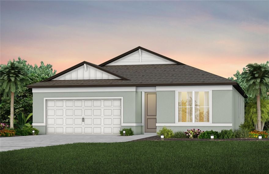 Under Construction. Pulte is selling in Evergreen! Conveniently located near I-75 and I-4, enjoy an easy commute to Downtown Tampa, Brandon, and Lakeland. This vibrant community features thoughtfully designed landscapes, modern home designs, quality construction, and a family-friendly environment. Discover one of the most highly-sought after suburbs of Tampa Bay, where every home seamlessly blends with Florida's natural beauty.
This home has the space you've been looking for, featuring the perfectly sized Heston floor plan with a single-story, open-concept home design. The designer kitchen showcases an island, stylish white cabinets, quartz countertops with a 4” quartz backsplash, a large pantry, and Whirlpool stainless steel appliances including a dishwasher, microwave, refrigerator and range.
The bathrooms have matching cabinets and quartz countertops and a walk-in shower and dual sinks in the Owner's bath. There is luxury vinyl plank flooring in the main living areas and owner’s suite and secondary bedrooms, and 18”x18” tile floor in the baths and laundry room.
This home features a convenient laundry room with Whirlpool washer and dryer, a 2-car garage, a covered lanai, whole house cabinet hardware and a Smart Home technology package with a video doorbell. 
Enjoy peace of mind with Pulte’s transferable, 10-year Limited Structural Warranty that covers materials and workmanship in the 1st year, workability of plumbing, electrical, HVAC, and other mechanical systems through the 2nd year, various types of water infiltration and internal leaks through the 5th year, and the structural integrity of the home through the 10th year. Plus, we’re currently offering limited-time incentives and below-market rates!