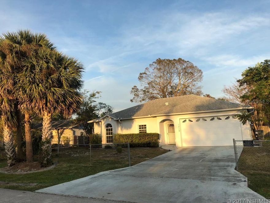 Spacious 3 bedroom, 2 bath newer home with split floor plan, vaulted ceilings, breakfast bar, walkin closet and shower in the master bedroom, screened rear patio and fenced yard.  The hallway between the guest bedrooms is large enough for small desk (small office).  A/C and roof 2013, large 2 car garage.  Interior freshly painted, carpet cleaned and a few finishing touches left for the new owner.  Seller offering AHS Home Warranty Shield Essential Plan or buyer can pick another company up to $400. ;Water: City