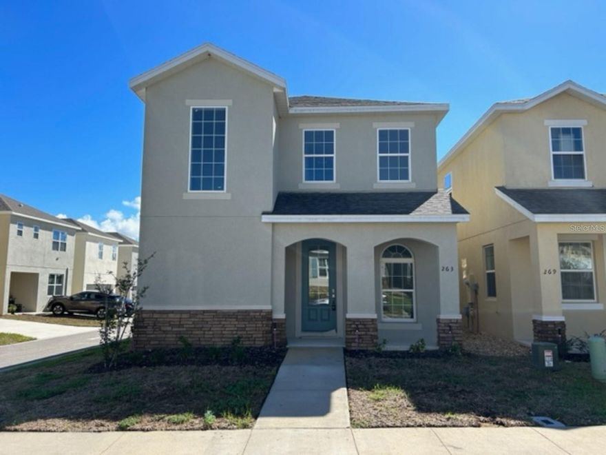 This two-story, 3-bedroom, 2.5-bath home located in Prestwick Village, a desirable gated community in Davenport, Florida.

This modern home features:

Fully equipped kitchen with stainless steel appliances, granite countertops, and ceramic tile flooring
Spacious living and dining room combo, perfect for entertaining
Primary suite with a private bathroom featuring a soaking tub, walk-in shower, and ceramic-tiled shower area
Decorative light fixtures and carpeted bedrooms for comfort
Dedicated laundry room with washer/dryer hookups for your convenience
One-car garage plus an extended driveway, providing flexibility and ease of parking for multiple vehicles
Screened-in patio, offering a relaxing outdoor space
This pet-friendly home offers comfort, functionality, and access to wonderful amenities — including a spacious community pool where you can unwind and enjoy the Florida sunshine.

Prestwick Village is conveniently located near popular attractions, schools, the airport, shopping centers, restaurants, and entertainment venues. With easy access to I-4, commuting to surrounding areas.