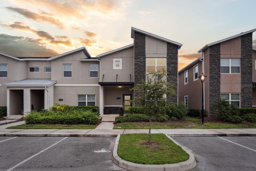 Beautifully furnished 5-bedroom, 4-bath townhome featuring a private screened-in pool and high-end upgrades throughout. The modern interior boasts stylish tile flooring, a gourmet kitchen with gleaming quartz countertops and stainless steel appliances, and a bright, open-concept living area perfect for entertaining. Each of the five bedrooms is thoughtfully designed – including two with enchanting Disney-themed murals (Mickey Mouse and Encanto) – and multiple bathrooms feature dual-sink vanities for a touch of luxury. Located in the sought-after Storey Lake Resort community, residents and guests enjoy world-class amenities – a clubhouse, fitness center, resort-style pools with a lazy river and splash pad, mini-golf, and more – and the flexibility of both short-term and long-term rentals for outstanding income potential. Situated just minutes from Walt Disney World, Universal Studios, and premier shopping & dining, this fully furnished home is truly turnkey and move-in ready—an ideal family retreat, second home, or high-yield vacation rental investment.