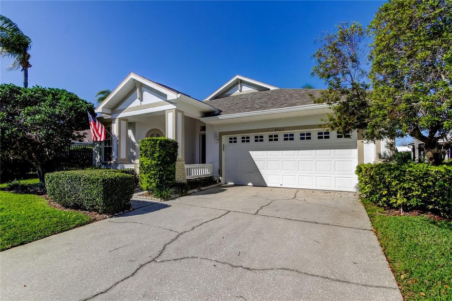 One or more photo(s) was virtually staged. Welcome to Traditions at VillaRosa! Come live the maintenance free lifestyle in Lutz in this 2 bedroom 2 bath home with a large office that could be used as a third bedroom! Like to entertain? You'll love the OPEN LAYOUT of this home as it flows seamlessly from the foyer into the dining area and large family room that's open to the kitchen. You can move right in worry-free as the owner has taken care of the big ticket items including the ROOF, WATER HEATER AND AC in 2024. A NEW ELECTRICAL PANEL was installed January of 2025 complete with an added surge protection system at the panel and another one at AC compressor. Another designated breaker was added so new owners can hook up a hot tub, if desired. The owner also purchased a complete appliance package for the kitchen 2024! The washer and dryer were replaced in 2023. Enjoy the cool breeze! With your new retractable screen door you can open your front door and let the fresh air in while keeping the bugs out. The community pool - for Traditions residents only - is right outside your door and you can use the additional VillaRosa parks! The primary bedroom has 2 walk in closets and dual sinks in the bathroom along with a shower and tub. The large office could be used as a 3rd BEDROOM if needed. Wind down your day on the screened lanai that has recently-added pavers. You can take it easy on the weekends because your HOA fee includes lawn care, edging, irrigation maintenance, tree trimming and periodic exterior painting!