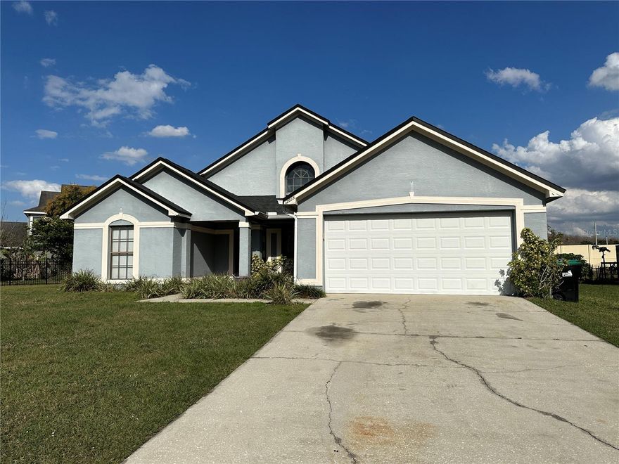 This beautiful corner house sits on a 0.25 acres lot. It is back to a pond. It offers 3 bedroom/2 bath/2 car garage home in the desirable Southchase community. New AC in 2025, Roof in 2018. Re-pipe in 2024.