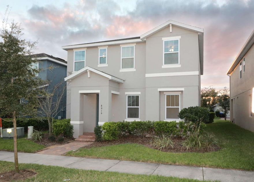 Welcome to your dream home in the heart of Horizon West, perfectly positioned just minutes from the vibrant Hamlin district, one of Central Florida's most sought-after destinations for upscale dining, boutique shopping, fitness studios, and entertainment. Built in 2018, this stunning single-family residence blends modern elegance with everyday comfort, offering bright, open-concept living spaces designed for both relaxing and entertaining. The first floor welcomes you with an expansive and beautifully illuminated kitchen, seamlessly flowing into the spacious living and dining areas. Natural light pours throughout the home, creating a warm and inviting atmosphere from the moment you walk in. Upstairs, retreat to an oversized primary suite that truly feels larger than life, complete with luxurious his-and-hers walk-in closets and ample space to unwind in total comfort. Three additional generously sized bedrooms, all featuring walk-in closets, share a well-appointed bathroom, while the oversized laundry room adds exceptional convenience and functionality for everyday living. The spacious two-car garage comfortably accommodates two mid-size SUVs, while the exceptionally large driveway, one of the largest in Summerlake Groves, provides parking for up to four additional mid-size SUVs, a rare and highly desirable feature in the community. Residents enjoy resort-style amenities including a sparkling community pool, dog park, playground, and tennis courts. This is more than just a home, it is a lifestyle opportunity in one of the fastest-growing and most desirable areas of Central Florida.