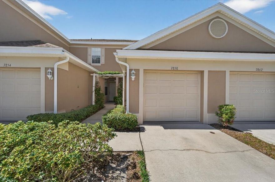Welcome to this lovely townhome centrally located in the beautifully maintained and well managed community of Park Place Townhomes! This townhome has a low HOA, only $190 month and no CDD. The home has a spacious kitchen, living/dining room combo, half bathroom and enclosed screened patio on the first floor. The second floor has a split floor plan with the Primary bedroom having an En-suite with the second bedroom down the hall by the hall bathroom.  The laundry closet with Washer/Dryer included is located in the hallway.  Beautiful wood flooring throughout the home including the stairway.  Ceramic Tile flooring in the kitchen and bathrooms. There is a one car attached garage with additional storage space in the attic, along with a newly installed Hot Water Heater. The community pool is fabulous for summer days and basking in the sun.  This gem of a townhome is close to shops, dining, I-275, US-19, and only minutes to Gulf beaches, airports, and downtown St. Pete. Make your appointment today to see this excellent priced Townhome!