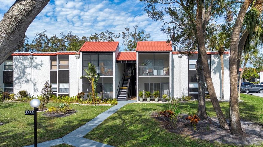 One or more photo(s) has been virtually staged. Welcome to this charming, ground-floor condo located in the heart of Sarasota! Nestled in a resort style community, offering 2 heated pools, pickleball, tennis courts, shuffleboard and a fabulous clubhouse. This 2-bedroom, 2-bathroom unit offers a perfect blend of comfort and convenience. HOA fees are extremely affordable!
Key Features:
• Spacious Layout: Enjoy an open-concept living and dining area with abundant natural light, perfect for entertaining or relaxing after a 
        busy day. New flooring and freshly painted throughout.
• Updated Kitchen: The well-equipped kitchen features new appliances, new cabinetry, and new granite countertops.
• Master Suite: The spacious master bedroom boasts a generous walk-in closet and an en-suite bathroom with a shower/tub 
        combination.
• Private Patio: Step outside to your own private screened lanai, a peaceful spot to enjoy your morning coffee or unwind in the 
        evenings.