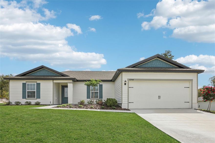 Welcome to the Calypso – a warm and inviting 3-bedroom, 2-bath home tucked into the heart of Marion Oaks. Built by LGI Homes, this thoughtfully designed residence greets you with charming curb appeal, a cozy covered front porch, and beautifully maintained landscaping that instantly feels like home.  Step inside to discover a bright, open layout where the spacious kitchen—complete with a center island—flows effortlessly into the dining and living areas. Whether you’re hosting friends or enjoying a quiet evening in, this home makes everyday living feel easy and comfortable.  The private primary suite offers a peaceful place to unwind, featuring a generous walk-in closet and a
relaxing en-suite bath designed with your comfort in mind.  Life in Marion Oaks brings more than just a beautiful home—it’s a lifestyle. Enjoy a variety of community amenities including a splash pad, pickleball, basketball, volleyball, and tennis courts, along with a fitness center available for just $35 a year. The Marion Oaks Community Center provides gathering spaces, a public library, and activities that help neighbors connect. With convenient shopping nearby, including Aldi and Dollar General, plus the added presence of the Marion County Sheriff's Office, you’ll appreciate the ease, sense of community, and peace of mind that make this neighborhood so special.