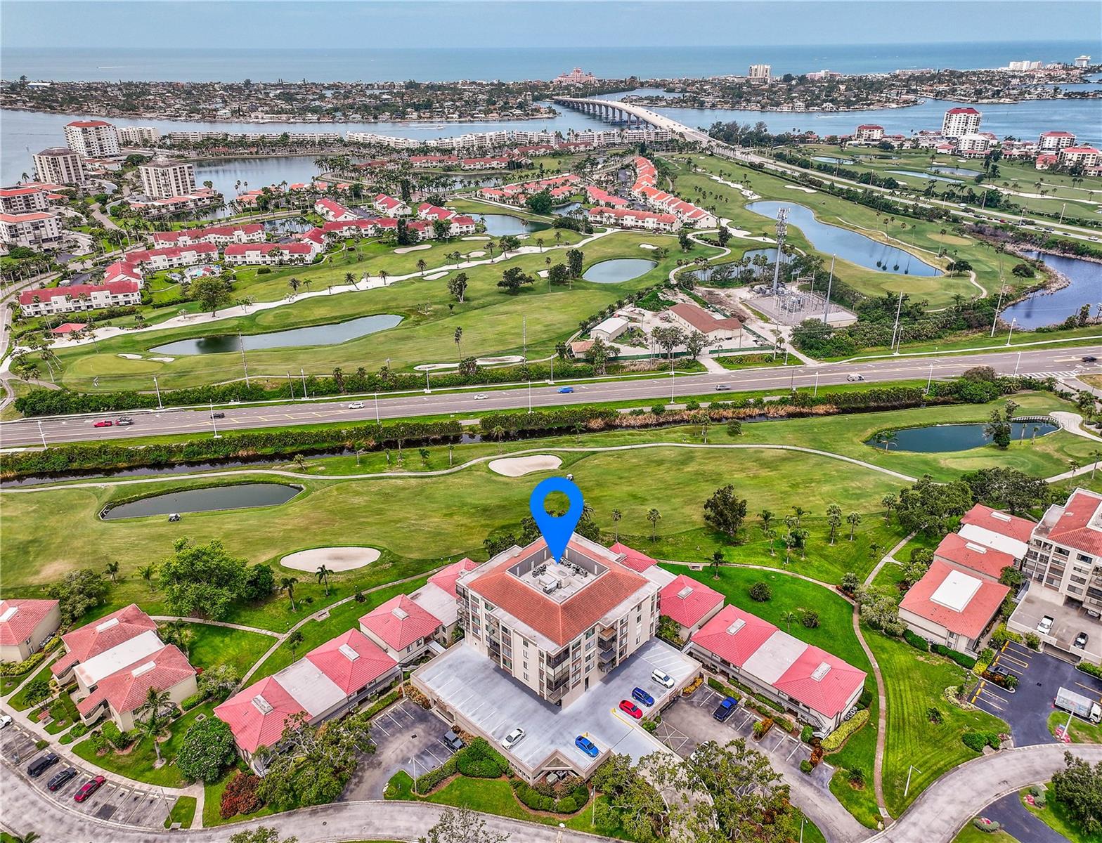 Centrally located to beaches, golf, Ft. Desoto, Interstate access and more. Freshly painted and move-in ready condition, spacious 2 bedroom 5th floor condo with in unit laundry, lots of closets, master with ensuite full bath and walk-in closet. Granite counter tops, beautiful wood cabinetry, relaxing balcony with views, convenient to waterside pool, assigned under building parking with plenty of guest spaces. A bike riders dream with plenty of parkway roads and endless destinations for recreation, entertainment, exploring and eating. Located just minutes from the world famous St Pete Beach and Fort Desoto Park, get your piece of paradise with this modestly priced 2 bedroom condo offered on a long-term lease of 12 months or more.