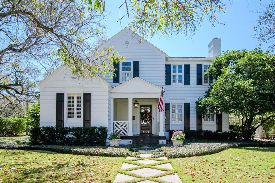Welcome to 3302 W Mullen Avenue, where sophistication meets comfort in the heart of Golf View, Tampa&#39;s most coveted neighborhood. The inviting exterior and manicured landscaping set the tone for the elegance that awaits within. Step inside the charming
foyer and you’ll feel right at home. The abundant natural light streams through from every direction as you enter the front living room and into the open concept family area. Recent updates to the main living space allow for the perfect combination of formal entertaining space and comfortable living areas. Classic hard wood floors, exquisite millwork and designer lighting offer an elevated feel. The heart of the home is the chef’s kitchen with premium appliances, marble countertops, solid wood cabinetry and a layout that creates the perfect place to linger with friends and family. Whether preparing a casual meal or hosting a grand gathering, this space caters to every culinary need. Just
off the family room, French doors lead to an impeccably private patio space primed for relaxed al fresco entertaining. The first floor also offers a guest bedroom with ensuite bath recently updated with designer touches. The 5 th bedroom is on the home’s main level as well, and is currently designed as an office with custom built in cabinets. Upstairs the master bedroom offers plenty of closet space, and a wrap-around bath filled with natural light, The two additional bedrooms upstairs share a hall bath and are generous in size. The home sits on an oversized corner lot on one of South Tampa’s most refined brick streets, creating opportunity for a future pool or expansion of the existing home. Don’t miss this rare opportunity to call this pristine and timeless residence yours!