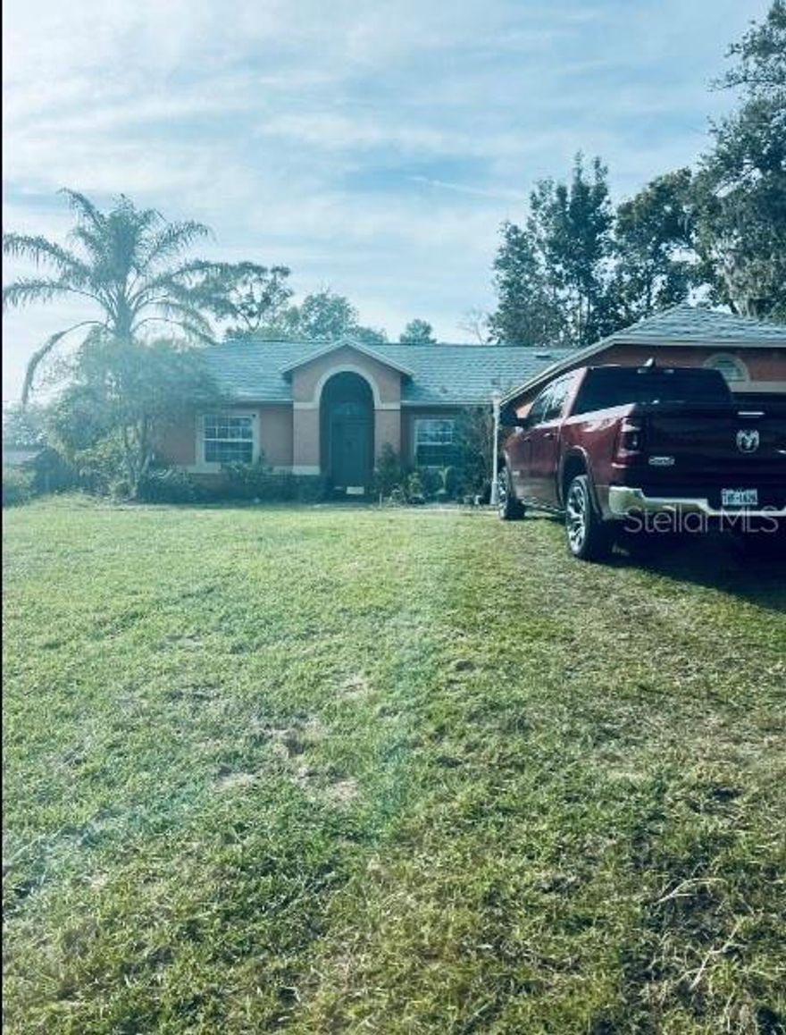 Welcome to this beautifully maintained single-family home located in the desirable Deltona Lakes community! Offering 3 bedrooms, 2 bathrooms, and 1,258 square feet of comfortable living space, this home is perfect for those seeking both convenience and relaxation.

Step inside to find a bright and open layout featuring cathedral ceilings and ceiling fans throughout, creating an airy and inviting atmosphere. The split-bedroom floor plan provides added privacy, while the spacious primary suite includes a walk-in closet for ample storage.

The home also boasts a large laundry room, making everyday tasks easier and more efficient. Outside, enjoy your own private oasis with a sparkling pool and a fully fenced yard—ideal for entertaining, pets, or simply unwinding in your own space. The property sits on an oversized 0.26-acre lot, offering plenty of room to spread out.

Additional highlights include a 2-car garage and a well-kept exterior that adds to the home’s curb appeal.

Located in the sought-after Deltona Lakes neighborhood, residents enjoy a peaceful, small-town feel while still being close to everything. The area features 23 local parks, beautiful lakeshores, and convenient access to Orlando, major highways, and nearby beaches.