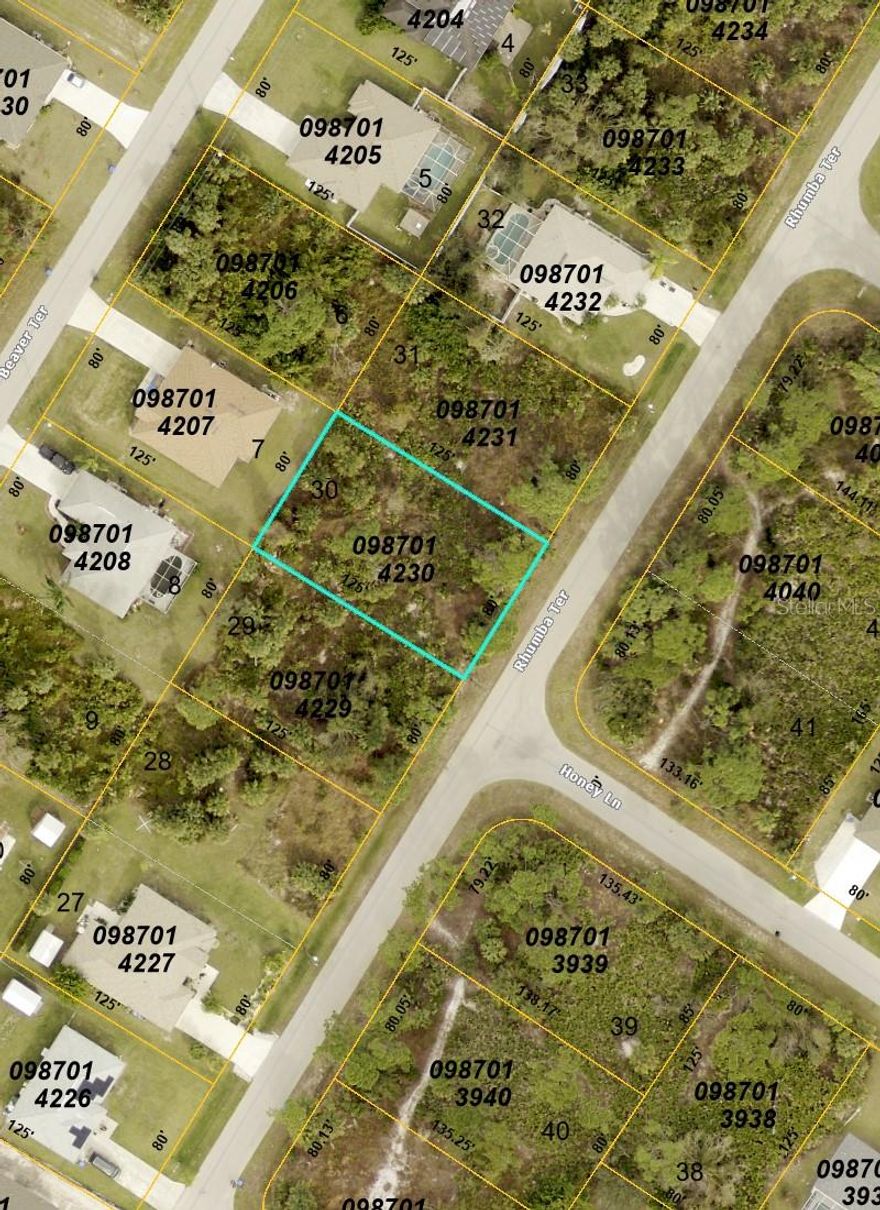 Imagine building your dream home on a beautifully positioned vacant residential lot in one of North Port’s most quietly growing neighborhoods. Located on Rhumba Terrace off S Chamberlain Boulevard, this property offers a rare chance to secure a buildable parcel in Port Charlotte Sub 08—perfect for designing the home, yard, and outdoor lifestyle you’ve always wanted.

This lot sits outside the flood zone (Flood Zone X), giving you confidence and peace of mind as you plan your future home site without concerns about frequent flooding or high insurance costs. Utilities like electricity and high-speed internet are available nearby, and the area is zoned RSF2 (Residential Single-Family)—ideal for building a spacious primary residence or a custom design that suits your family’s needs. Septic and well will be required, giving you freedom in how you develop the property.

You’ll love the location’s convenience: just 10–15 minutes to Murdock shopping and dining, easy access to major roadways, and close to parks, schools, and everyday essentials. North Port is known for its natural beauty, including freshwater canals, nature trails, and the state’s only Warm Mineral Springs, offering endless options for outdoor recreation and relaxation. Whether you’re planning a forever home or securing a smart investment in a rapidly growing Southwest Florida community, this Rhumba Terrace lot offers a blank canvas full of potential.