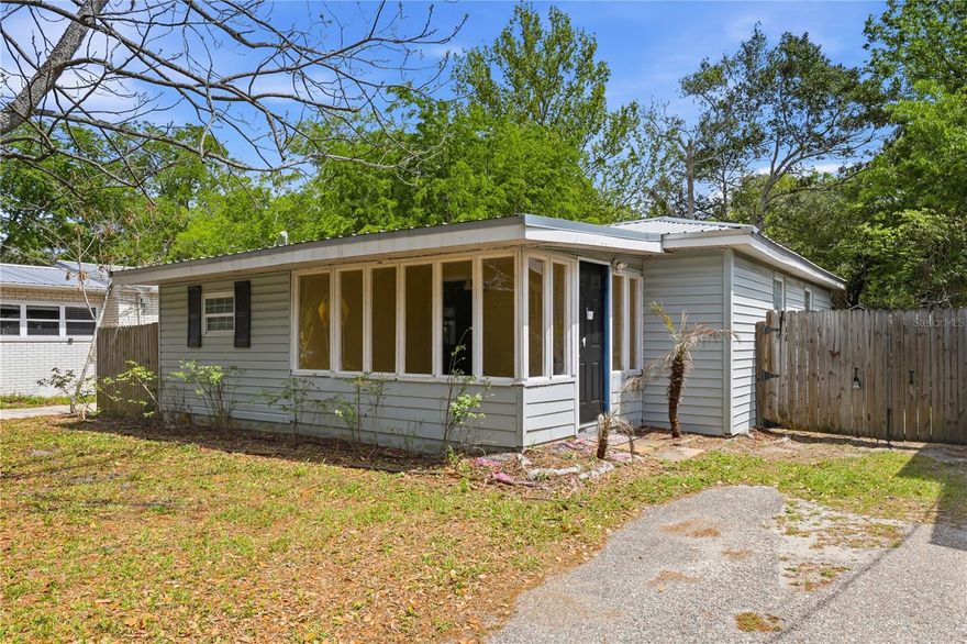 MUST HAVE THIS HOUSE!
Welcome to this charming 1950s bungalow that combines timeless character with an unforgettable backyard retreat. This 3-bedroom, 1-bath home features wood flooring, vaulted ceilings in the living room, a versatile bonus space, and a screened porch perfect for relaxing or entertaining.

The outdoor space is the true showstopper — a fully fenced private oasis with an established food forest, abundant edible fruit trees, organic garden space, and a stock tank pool that creates a peaceful, resort-like feel. With its metal roof, unique charm, and warm, inviting atmosphere, this home offers a rare opportunity to own something truly special.