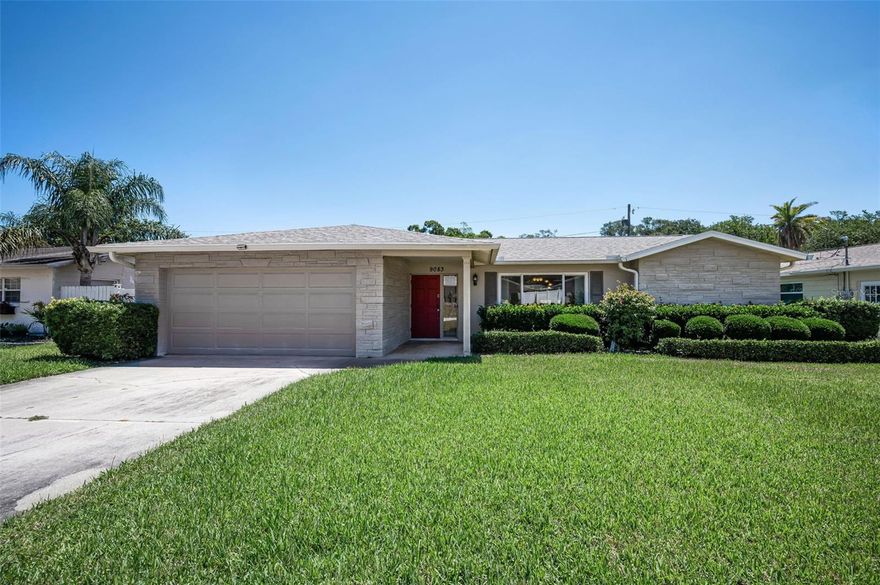Seminole! Extremely well maintained single family home with three bedrooms, two full baths, 1,572sf. of living area and a two car garage. Lovely high and dry area with no flood insurance required. Updates include: newer impact windows through out, newer A/C system, newer hot water heater, newer kitchen appliances and Solar panels. Large primary bedroom with updated primary bathroom and large walk in closet. Private rear screened in Sunroom, vinyl fencing in backyard, washer and dryer included and so much more. Beautiful neighborhood close to all shopping, dining, and the Gulf Beaches. Be sure to view the virtual tour.