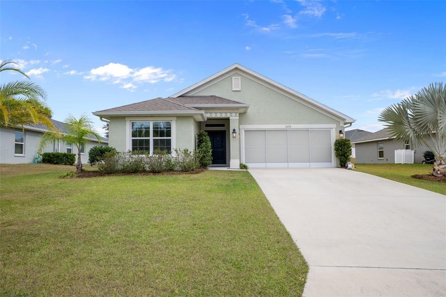 Bright, sunny, and almost new (2020!), this beautifully maintained 3 bedroom, 2 bath home welcomes you!  Step inside the large, inviting foyer that opens into a spacious kitchen, dining and living room open floor plan. Natural light fills every corner, enhanced by custom blinds throughout the home.

The oversized kitchen features abundant counter space, a pantry, large island and brand-new upgraded appliances. New luxury vinyl plank flooring and tile in the main living area and primary bedroom adds modern style and easy maintenance.

The split layout includes two comfortable guest bedrooms with a full guest bath. A convenient laundry room offers extra storage and organization.

Step out to the screened-in lanai—perfect for morning coffee, quiet evenings, or enjoying Florida breezes. With its modern build, thoughtful upgrades, and bright open feel, this home is truly move-in ready.