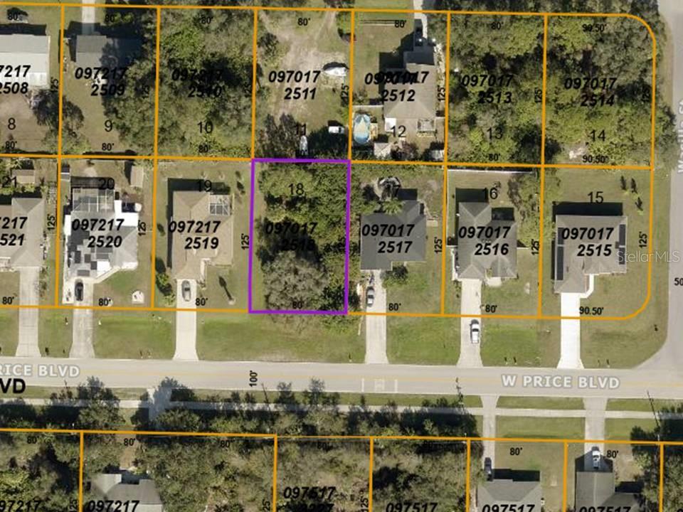 This Residential Lot sits in a quiet neighborhood located in young and growing North Port, one of the most popular locations to live. NOT IN A FLOOD ZONE. No deed restrictions or HOA fees. Excellent location, peaceful neighborhood, minutes from I-75 & Tamiami Trail! Convenient to Florida’s best beaches, golfing, public boat ramps, marinas, shopping, physicians, water park, Atlanta Braves Spring Training Stadium, Tampa Bay Rays Spring Training Stadium, Historic Riverfront Downtown Punta Gorda & Fishermen’s Village, and a short drive to Sanibel, Venice, Fort Myers, and Boca Grande, etc. All information deemed reliable, but not guaranteed; buyer to confirm all.