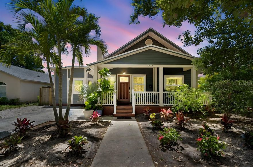 Welcome to your dream cottage in beautiful Euclid neighborhood of St. Pete! This beautifully renovated bungalow in the highly sought-after Euclid/St. Paul’s neighborhood, offering a rare combination of charm, modern updates, and exceptional income potential. Situated on picturesque brick streets with no flood insurance required, this property includes a 3-bedroom, 3-bath main residence, a 2-bedroom garage apartment, and a private mother-in-law suite/studio.

The 2,062 sq ft main home features an open-concept layout with soaring ceilings and abundant natural light. Fully renovated in 2017, it showcases high-end finishes throughout, including a stunning kitchen with quartz countertops, breakfast bar seating, and seamless flow into the living and dining areas. The spacious primary suite offers dual walk-in closets and a luxurious en-suite bath complete with a spa tub and separate rain shower.

French doors lead to a lush, tropical backyard oasis with a wraparound deck—perfect for morning coffee or relaxing evenings. Above the garage, the approximately 891 sq ft apartment spans the entire second level and includes 2 bedrooms and 1 bath, while the lower level features a private mother-in-law suite—ideal for guests or rental income opportunities.

With plenty of parking including 3 off street spaces, a 1 car garage, and a very quiet street that always has spots for cars, you will experience the charm of neighborhood living that is walking distance to shopping and downtown, but with plenty of room to spread out and enjoy the outdoors and your home. 

Located just minutes from downtown St. Petersburg, this home offers easy access to museums, dining, and entertainment. Enjoy a short stroll to Crescent Lake and take in the beauty of one of the area’s most charming neighborhoods.