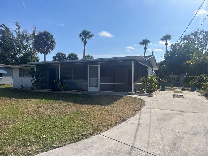 Old Florida Charm, 3 bed 2 bath home with enclosed porch and fenced back yard, just became available for rent.  This rental also has access to the salt water canal accross the street.  Enjoy the peaceful environment just off Shakett Creek.  Located near the Legacy Trail and a short drive to the area beaches.