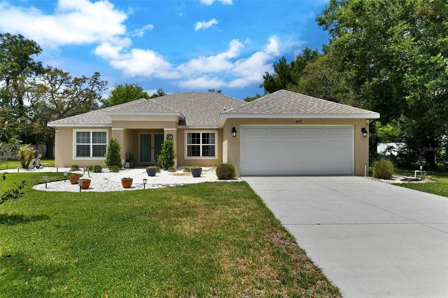 Stunning Custom 2023 Pool Home in Exclusive Gated Primrose Lane.
Welcome to this beautifully crafted 4-bedroom, 3-bath custom home with a 2-car garage, set on a spacious ½-acre lot in the highly sought-after gated community of Primrose Lane, where every home is uniquely designed and no two are alike.
Exterior & Property Highlights
- Screened-in pool with covered lanai—perfect for year-round Florida living 
- Oversized walk-out to the pool from the living room, creating a true indoor–outdoor lifestyle 
- Private 4th bedroom also features its own walk-out to the pool, ideal for guests or multigenerational living 
- WiFi-enabled ceiling fan on the lanai for effortless comfort 
- Pre-wired for a pool heater, giving buyers an easy upgrade path 
- Brand-new deep irrigation well (drilled March 2026) 
- Only fenced yard in the neighborhood, professionally installed in 2024 
- Professionally landscaped grounds with excellent curb appeal 
- Quietly tucked away yet walking distance to shopping, with easy access to US-19 and Lake in the Woods 
- Low annual HOA in a friendly, dog-loving community 
Smart Home & Power-Ready Features
- WiFi-enabled ceiling fans throughout the home 
- Backup generator interlock installed for seamless power transfer 
- 50-amp exterior generator receptacle already in place—just plug in and go during outages 
- Cat7 wiring throughout with a dedicated hub in the back bedroom closet 
- Custom double-door entry with Anderson storm doors featuring drop-down windows for fresh spring and fall breezes 
- Built in 2023 with modern finishes, energy-efficient systems, and thoughtful design throughout.
Gourmet Kitchen & Living Spaces
- Wide-open floor plan with office/den immediately off the entry 
- Oversized kitchen island ideal for entertaining 
- GE Profile WiFi-enabled appliances 
- Custom tile backsplash with stainless steel hood 
- Bright, open living area with an oversized walk-out to the pool, flooding the space with natural light.
Split Bedroom Layout
Primary Suite (Left Wing): 
- Spacious bedroom with direct pool access 
- Two walk-in closets 
- Large ensuite with double sinks, zero-entry snail shower, water closet, and oversized linen closet. 
Guest Wing (Right Side): 
- Two generous bedrooms with a full bath between them.
Private 4th Bedroom Suite: 
- Located off the hallway near the kitchen 
- Features two closets and its own full bath with a large walk-in shower 
- Direct walk-out to the pool, offering privacy and resort-style convenience.
Additional Features
- Well-designed laundry room on the way to the garage 
- Thoughtful storage throughout 
- Move-in ready with all the upgrades already done.  Security cameras do not convey