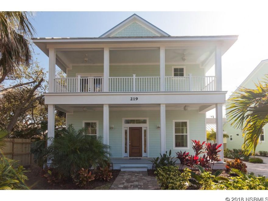 available month of September onlyCome Stay in The Heart of New Smyrna Beach - in this spacious newly built home. Plenty of room for the family to spread out and relax and you are walking distance to the beach and Flagler Avenue Listen to the ocean and feel the breeze on one of many decks, double front porch and large rear porch - master bedroom has king bed and nice sitting area large walk in closet and ensuite bathroom guest bedroom has queen bedroom and third bedroom has queen bed and bunk beds.available for month of September and then not until May 2019