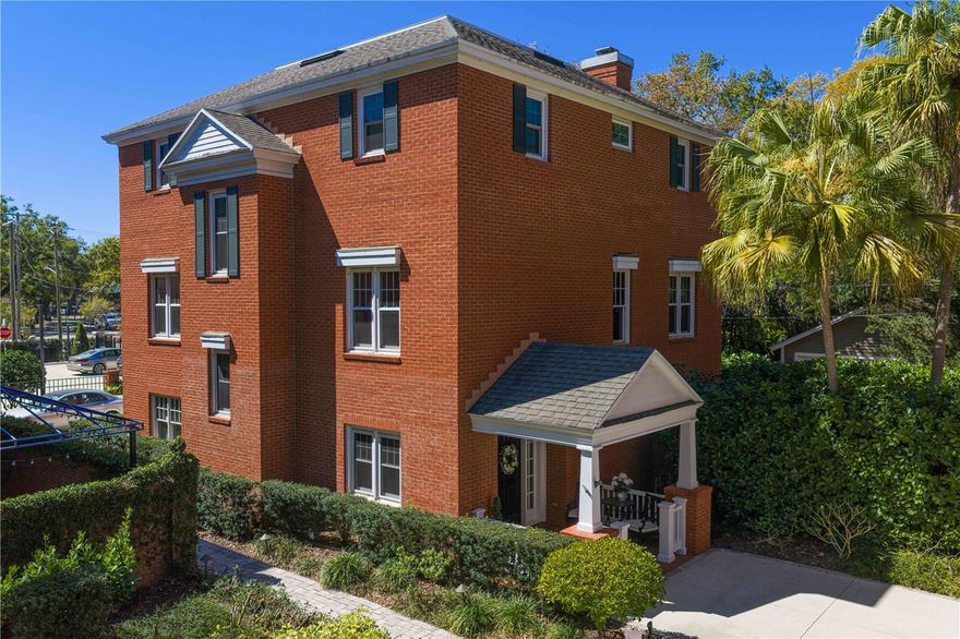 Georgetown charm meets South Tampa living in this rarely available red-brick single-family
home just steps from Hyde Park Village. Offering timeless character and modern convenience,
this residence sits in an exclusive gated enclave of only four homes with private alley access.
The first floor features an inviting entry and a private bedroom suite with its own bath and access
to a serene brick courtyard—ideal for guests or a quiet retreat. A hallway closet is pre-designed
to accommodate a future elevator serving all three levels. Upstairs, the second floor showcases
beautifully scaled living spaces. The chef’s kitchen includes a Wolf gas range, Sub-Zero
refrigerator, wine refrigerator, and abundant cabinetry, flowing seamlessly into the family room
with custom built-ins and a wood-burning fireplace. A formal dining room sits just off the
kitchen, while the separate living room—with abundant natural light and a door for
privacy—offers a perfect home office or additional sitting room. The third floor hosts the
spacious primary suite with dual custom closets and a luxurious bath featuring dual vanities, a
makeup vanity, private water closet, soaking tub, and large walk-in shower. Additional
bedrooms are generously sized and share a Jack-and-Jill bath. An oversized two-car garage
provides excellent storage plus an air-conditioned bonus room—ideal for a gym, office, or
hobby space. Located in the heart of Hyde Park, this home offers unmatched walkability to Hyde
Park Village, Bayshore Boulevard, Kate Jackson Park, and top dining and shopping, with easy
access to Downtown Tampa, TGH, MacDill AFB, Davis Islands, and Tampa International
Airport. Zoned for A-rated Mitchell, Wilson, and Plant schools.