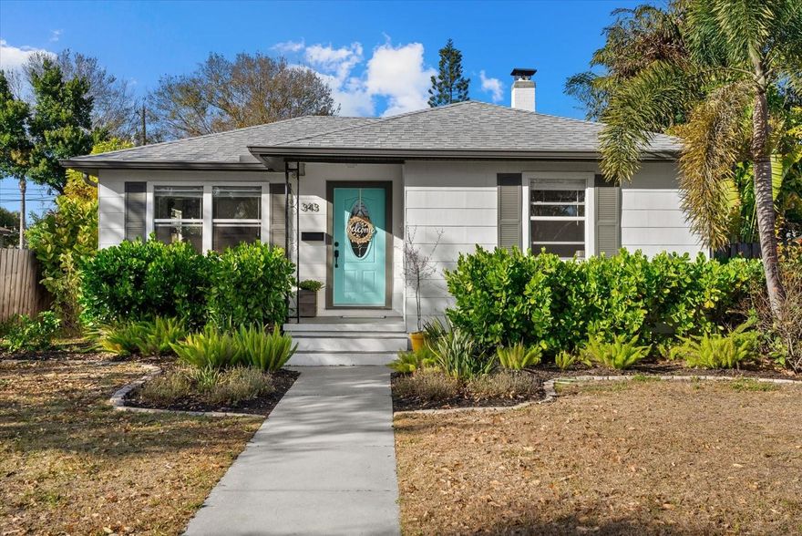 Located in one of St. Pete’s most desirable Northeast neighborhoods, this meticulously upgraded home at 343 37th Ave NE offers the perfect blend of walkability, modern updates, and peace of mind — ideal for today’s professional or active lifestyle buyer.

Just blocks from Northeast Shopping Center, you can walk to Publix, Whole Foods, Crunch Fitness, CVS, local restaurants, and waterfront Crisp Park with its public boat ramp and playground. Hop on your bike and be in downtown St. Pete, Beach Drive, or Vinoy Park in minutes — enjoying the museums, dining, waterfront events, and vibrant energy that make this area so sought after.

The current owner planned to stay long-term and invested over $60,000 in structural and drainage improvements, offering confidence and value that discerning buyers appreciate.

Inside, the 2017 renovation transformed the home into a light-filled, open-concept layout perfect for entertaining and everyday living. Major upgrades included a new roof, impact windows and sliding glass doors, updated electrical, full re-plumb, remodeled kitchen and baths, new flooring, water heater, and privacy fencing.

The split-bedroom floor plan offers privacy for guests or family, while the spacious primary suite feels like a retreat with a large walk-in closet and spa-inspired bath featuring dual vanities, a multi-spray glass shower, and pebble flooring.

The chef’s kitchen is both stylish and functional with butcher block countertops, stainless steel appliances, soft-close cabinetry, and a large island designed for gathering — whether hosting friends before a downtown evening or enjoying a relaxed Sunday brunch.

Outdoor living shines here. The newly installed artificial turf creates a low-maintenance backyard perfect for entertaining, pets, or yard games. A detached 10x10 office provides the ideal work-from-home setup or creative studio — a rare and highly desirable feature in this area.

Additional highlights include an oversized garage, alley access, and an expanded parking pad with concrete and pavers — ideal for multiple vehicles, boat storage, or guests.

This is Northeast St. Pete living at its best — walkable, bikeable, thoughtfully upgraded, and just minutes from everything that makes downtown St. Petersburg special.