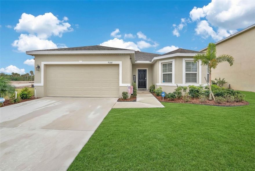 This home includes a $3,499 lender credit towards closing costs or interest rate buy down when using the seller’s preferred lender. This beautifully maintained single-family home offers a bright open-concept layout with spacious living and dining areas, ideal for everyday living and entertaining. The kitchen features ample cabinetry, modern finishes, and an eat-in area that flows seamlessly into the main living space. The home offers well-sized bedrooms, including a primary suite with a private bathroom and walk-in closet, along with additional bedrooms perfect for family, guests, or a home office. Natural light and neutral finishes are featured throughout. Enjoy outdoor living from the covered lanai overlooking the backyard, providing a great space to relax or entertain, with a generous yard offering room for future possibilities. Situated in an upcoming area, the property sits on an oversized corner lot, offering added space and privacy. The home also includes an attached garage.