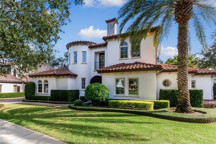 Welcome to this stunning custom-built pool home located in the highly sought after Windsong community. The home offers 5,066 sq. ft. of living space with 5 bedrooms, 5 and a half bathrooms, oversized 3 car garage and private in-law suite. Built in 2013 by Dave Cahill Company Homes, this thoughtfully designed home has left no detail overlooked and is an entertainers’ dream. Enjoy an open floor plan, high ceilings, gas fireplace and a spacious covered lanai that seamlessly blends indoor and outdoor living.  The first floor features an eat-in kitchen, living room, dining room as well as the primary suite, additional bedroom ensuite, office, laundry room, wine room and powder/pool bath.  The generously sized primary suite overlooks the backyard and boasts his and her vanities, soaking tub with separate shower and a large walk-in closet.  The gourmet kitchen is enhanced with solid wood custom cabinetry, exotic blue granite, top of the line appliances, multiple dish washers, beverage drawers, and a large hidden pantry. The living space opens to a beautiful covered lanai with summer kitchen and bar overlooking the resort style pool complete with waterslide, fire bowls and spa.  The second floor includes two bedroom ensuites with a large bonus/media/game room and wet bar for entertaining. The private in-law suite has its own entrance with stairway and offers a kitchenette, living and dining room with a separate bedroom ensuite.   Play or swim in the lush backyard or enjoy the amenities of the Windsong community including clubhouse, community pools, splash pad, playgrounds and access to the beautiful Winter Park Chain of lakes.  Conveniently located to Winter Park, Baldwin Park, Park Avenue, downtown Orlando. Top rated Winter Park Schools as well as Lake Highland Preparatory School are only minutes away. Call for your private showing today.