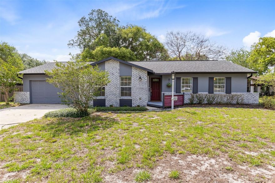 Welcome to this beautifully updated and well-maintained 3 bedroom, 2 bathroom home on a corner lot in the quiet Camelot community of Seminole County. With no HOA and a fantastic location just one block from Dew Drop Park, this home offers comfort, convenience, and plenty of extra value. Dew Drop Park features a playground, pavilion, tennis courts, basketball, volleyball, and a small lake for fishing, giving you great outdoor amenities right nearby. Inside, you’ll find a bright, open layout with vinyl plank flooring throughout and a fresh, inviting feel from the moment you walk in. The spacious kitchen offers granite countertops, stainless steel appliances, and plenty of counter space, making it both functional and easy to enjoy. The home also includes a generous interior laundry/utility room measuring approximately 12x15, which is not included in the listed square footage and provides a great bonus space for storage, projects, or added flexibility. The fully fenced backyard is designed for relaxing and entertaining, featuring a screened-in patio, brick paver patio, fire pit, and a shed/workshop. Major updates have already been completed, including a new roof in 2020, new A/C ductwork in 2021, complete home rewire in 2019, a re-insulated attic, and a painted exterior. Located near shopping, dining, schools, and major roadways, this move-in ready corner-lot home offers a great combination of updates, location, and everyday convenience. Schedule your showing
today and see all that this Camelot home has to offer.