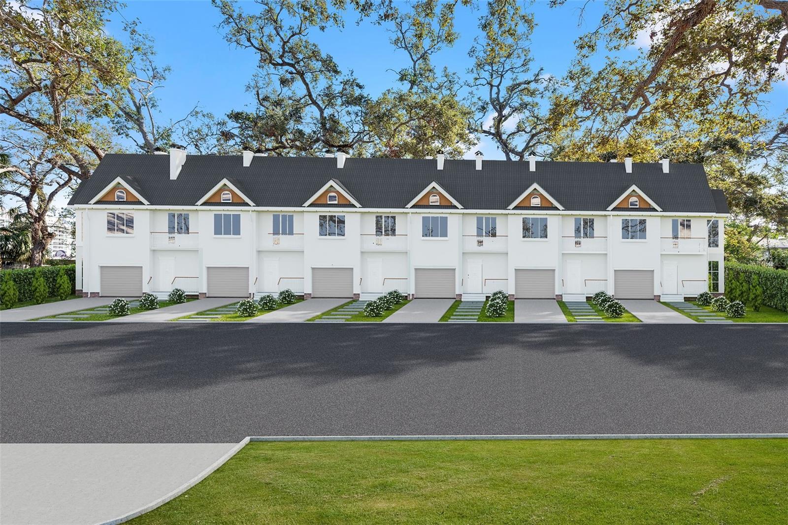 One or more photo(s) has been virtually staged. A true triple lot (150x110) that is zoned CCS-1, which allows for 15 units/acre for a highest and best use redevelopment of 3 luxury single family homes or 6 townhomes. The CCS-1 zoning code promotes a 36 ft building height, a Floor Area Ratio of 0.55, and impervious coverage ratio of 0.85, and 20 foot interior setbacks. Based on this analysis, the redevelopment would be for 3 single family homes measuring around 3,000 SqFt or 6 townhomes measuring around 2,000 SqFt. Resale value for the townhomes would be around $700,000 per townhome or $1,000,000 per single family home. The property currently has two single family residences that are being rented. his offering is for the land only. Permits and plans are not available. Renderings are artistic representation only. Verify all zoning information with the City of St Pete. Don’t delay, call today and take advantage of one of the last remaining oversized land values in St Pete!
