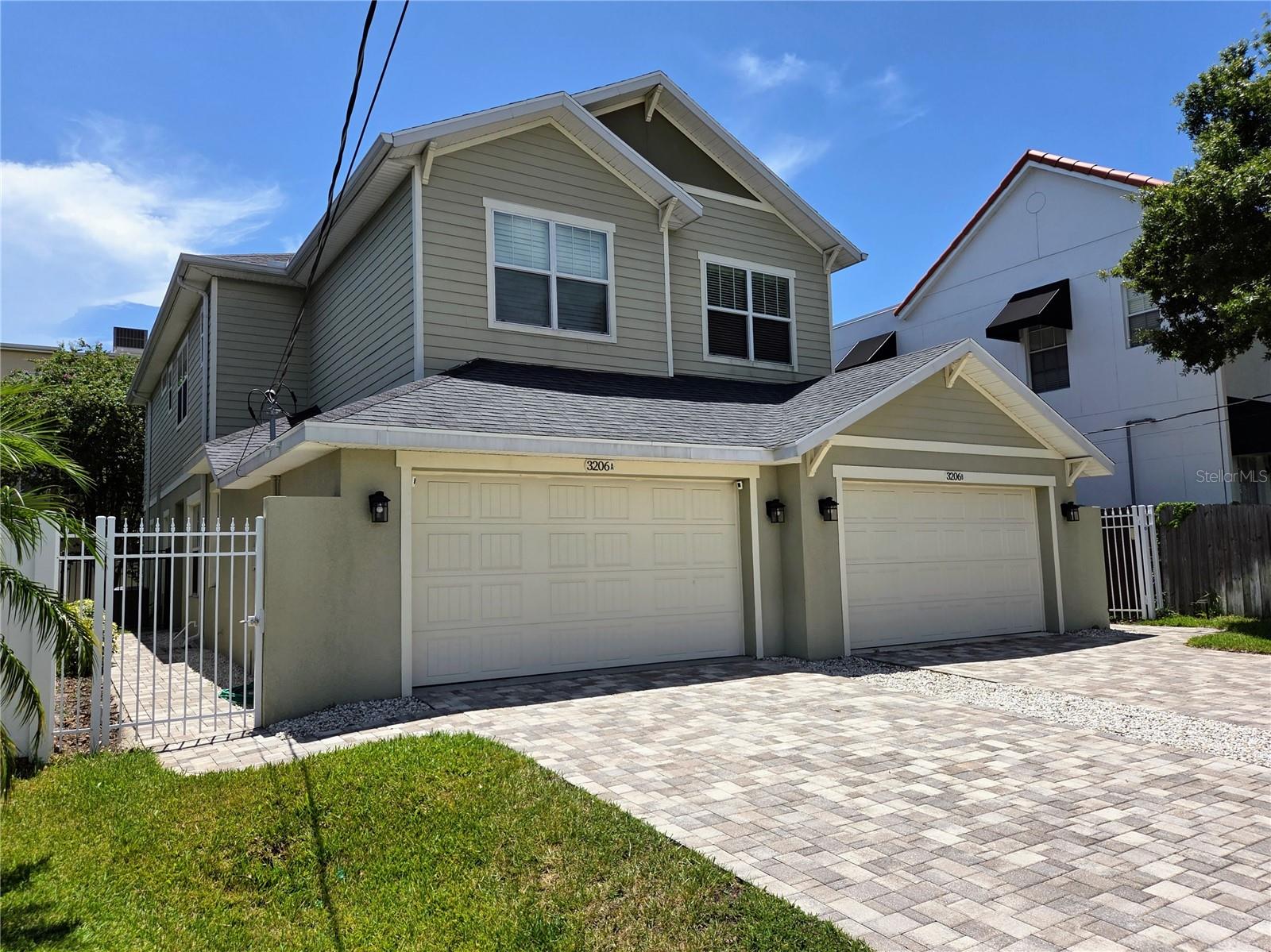 Beautiful duplex Townhome available for immediate Annual Lease. Come see this 3 Bedroom, 2.5 bath property in highly sought after South Tampa. Private gated entry way, and large, private fenced in backyard plus a 2-car garage. Downstairs you will find a huge and nicely upgraded Kitchen with stone countertops, stainless steel appliances, lots of storage space and gleaming engineered hardwood floors throughout. Enjoy the massive open concept living space with high ceilings and step out onto your delightful covered porch with outdoor TV and your own fenced-in backyard. New carpet and updated fixtures. Upstairs, enjoy the privacy of a large Primary Suite with dual walk-in closets, double vanity in the Primary Bath, granite counter tops, and a step in glass enclosed shower. There is plenty of additional space with two guest rooms and a full guest bath as well. Additional features include: pre-wired security system, upstairs laundry closet, plenty of storage, and 8' doors. This 1920 sq ft townhome is ready for you to enjoy and call home! Application fee $65 each adult, $100 Tenant processing fee and Security deposit of one month rent in advance of move-in. Rent includes yard care. Two dogs or cats up to 45 lbs OK with landlord approval. No aggressive breeds. Tenant pays $45 month for renters insurance and benefits package.