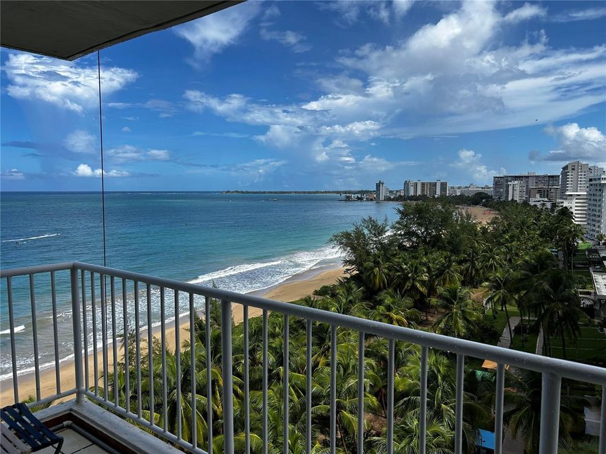 stunning beachfront apartment in Castillo Del Mar, located in the heart of Isla Verde, just steps away from one of the area’s most beautiful and sought-after beaches. This fully furnished apartment features 2 spacious bedrooms, 2 bathrooms, and an open-concept layout that maximizes natural light and breathtaking ocean views. The modern kitchen comes fully equipped, perfect for entertaining. The building offers 24/7 security, designated parking, and a gated entrance with direct access to the beach. This is a rare opportunity to live in paradise with comfort, convenience, and style—all in one place. Don’t miss out!