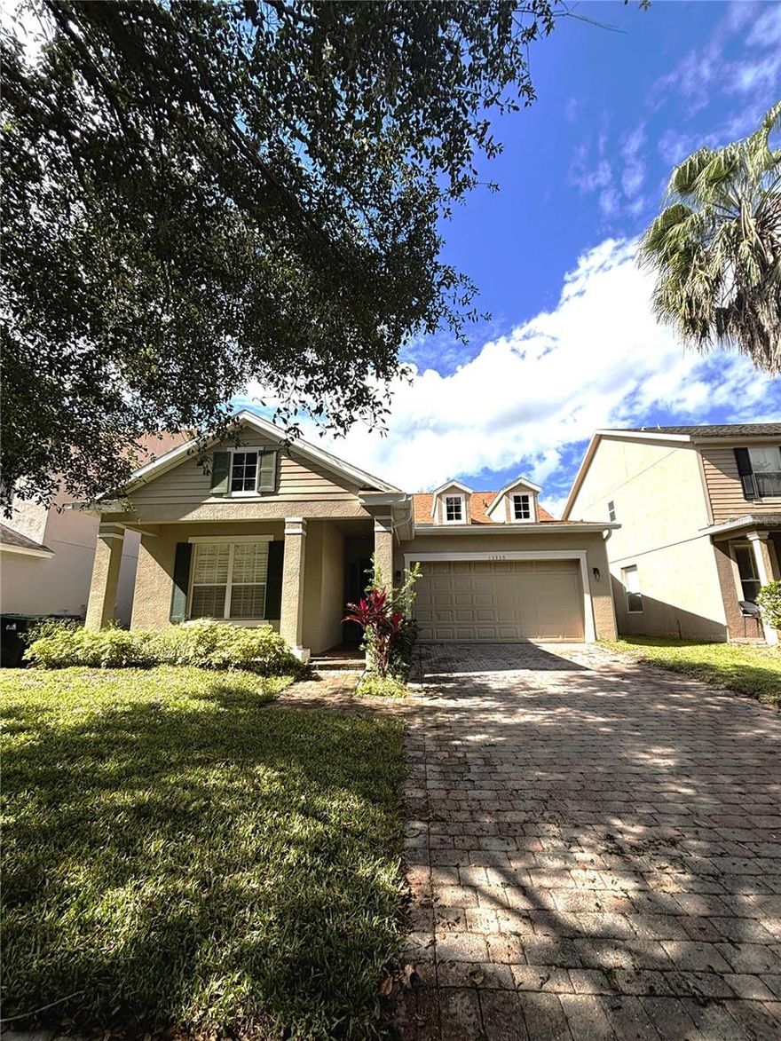 Discover comfortable, single-family home nestled in the prestigious gated golf community of Eagle Creek at Lake Nona. Featuring a light and airy layout, the kitchen opens to a breakfast nook and family room — perfect for entertaining or relaxing with family. The home includes a spacious living/dining area that can also serve as a study or home office. Each guest bedroom is positioned for privacy, while the master suite boasts French doors to the patio and a walk-in closet. Outside, the backyard offers plenty of room for outdoor enjoyment and is ready for your personal touches. Residents of Eagle Creek enjoy 24-hour guard-gate access, a well-appointed clubhouse, golf course, swimming pool, tennis courts and playground. This one won't last long! All applicants are required to do a credit and background check. Renters insurance is required.