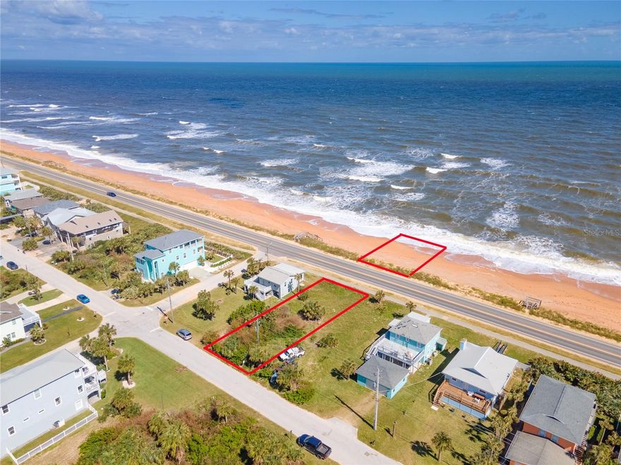 OCEANFRONT LIVING WITH PRIVATE BEACHFRONT LOT! Build your dream home on one of the last remaining 50X110 lots in Flagler Beach with littoral lot right on the Ocean. Early sunrise and evening sunsets views are spectacular here, for the best of both worlds. This lot is in a NO flood X zone! Flagler Beach is a great place to take lovely neighborhood walks through town. Whether you are walking the beach, riding a bike, or cruising in your golf cart, you will enjoy our towns beachside lifestyle. Your location is close to the center of town, as easy bike or golf cart ride away from dozens or unique eateries and shops. Flagler Beach also has many parks and trails for outdoor recreation, with the Intracoastal Waterway offering stellar boating and fishing opportunities. Flagler Beach is scenic 30-minute drive north to historic St. Augustine through the Hammock Dunes and Matanzas Inlet areas. World-famous Daytona Beach is just 30 minutes south. Orlando and Jacksonville are just an hour away, with I-95 a short 3 miles away - the shortest distance in Florida to a beach. Come visit, take a tour and find out why the locals love Flagler Beach, by becoming one yourself! This rare opportunity for both Ocean sunrise and Intracoastal Waterway sunset views will go fast. Make it yours.