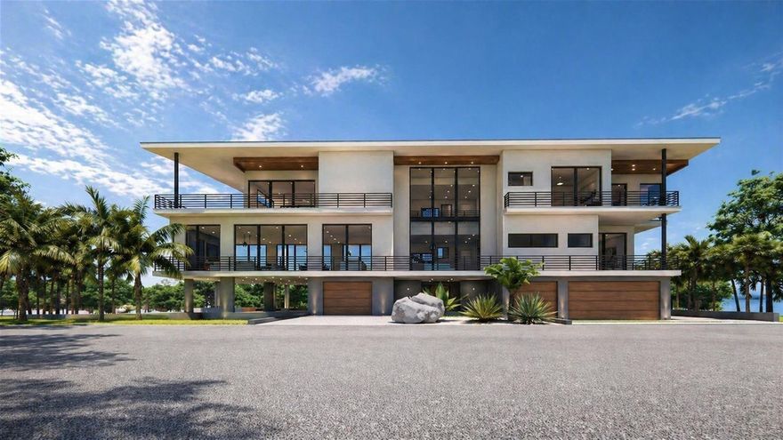 Pre-Construction. To be built. An extraordinary opportunity on Casey Key, set across 1.37 private acres with an exceptional 300 feet of deep-water bay frontage, one of the most expansive and coveted waterfront parcels on the island. Thoughtfully designed as a modern coastal estate, this residence will offer over 5,400 square feet under air, featuring 5 bedrooms, 5 full baths, 1 half bath, a private elevator, and a 5 car garage, all crafted to capture sweeping panoramic water views from nearly every room. Floor-to-ceiling glass, soaring ceilings, and seamless indoor-outdoor transitions define the home’s architectural vision, blending refined design with the natural beauty of its surroundings. The open-concept layout is designed for both elevated daily living and effortless entertaining, with expansive living spaces that flow onto multiple waterfront terraces. Outdoor living is equally impressive, anchored by a resort-style pool and spa, outdoor kitchen, and generous lounge areas overlooking Sarasota Bay. The property’s significant water frontage allows for an extended private dock with excellent depth, ideal for accommodating larger vessels and delivering direct access to the Intracoastal Waterway and Gulf. Adding to its rarity, the estate includes deeded beach access directly across the street, offering private entry to the pristine Gulf shoreline, an increasingly scarce feature even among Casey Key’s most exclusive homes. Positioned on one of Florida’s most private barrier islands, home to fewer than 400 residences and free of high-rises or traffic lights, this offering delivers a unique blend of seclusion and accessibility. Located just minutes from the dining, shopping and cultural amenities of Sarasota and the charm of Venice, the property embodies the ultimate coastal lifestyle. This is a rare opportunity to secure a generational waterfront estate with the potential to customize finishes and create a truly bespoke residence in one of Florida’s most coveted coastal enclaves.