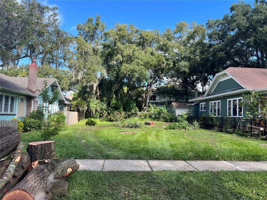Shovel-ready opportunity in Lake Eola Heights Historic District—sellable as a fully entitled, permit-ready custom home project. This 50’ x 100’ (5,000 SF) lot comes with a complete, coordinated plan set for a Mediterranean Revival new build: a 2-story single-family residence plus a detached 2-car garage with a studio/ADU above. Major approvals are already in place, including Historic Preservation Board (HPB) approval and zoning approval for the reduced 4’ side setback for the accessory structure. Civil, architectural, structural, and MEP plans are ready for building permit submittal, allowing a buyer to skip months of design/coordination and move directly into permitting and construction. Utilities are positioned for a smoother build: water, sewer, and irrigation are stubbed at the property line, power is available, and water + irrigation capital charges have already been paid (buyer to verify any remaining connection/meter and impact fees). Sale includes the approved site plan and exterior/interior renderings. Prime, walkable location minutes to Lake Eola, Thornton Park, and Downtown Orlando dining, parks, and entertainment—rare to find a build-ready lot with approvals and utilities in place in this neighborhood.