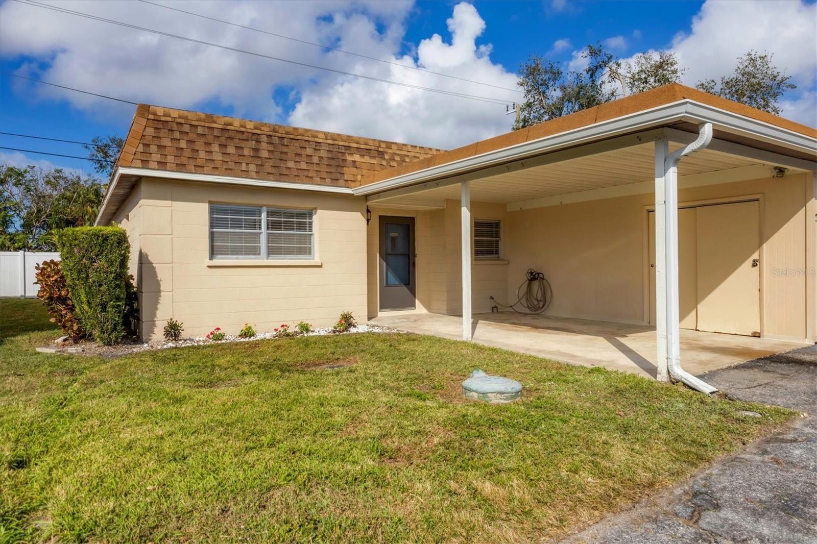Welcome to this beautifully updated villa in a vibrant 55+ community, where maintenance-free living allows you to enjoy life to the fullest. Recently painted inside, this home features updated bathrooms and tile flooring throughout, offering a fresh, modern feel. Move-in ready, this villa is the perfect place to start your next chapter and embrace Florida's beautiful weather. The community offers fantastic amenities, including a spacious pool, clubhouse with a library, game room, and gathering room – perfect for socializing and relaxation. Whether you're looking to unwind or stay active, this villa provides the ideal setting for a carefree lifestyle. Don’t miss out on this opportunity to live in comfort and enjoy all that this wonderful community has to provide! Color changing lights in living room, BRAND NEW DISHWASHER, All appliances have warranties!