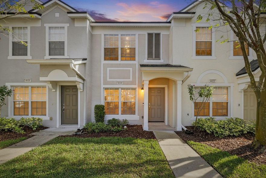 Well-maintained 2 bedroom, 2.5 bathroom townhome located in a gated community with a prime, convenient location. This home features laminate flooring throughout,  fresh interior paint, stainless steel appliances, and new granite countertops in both the kitchen and primary bathroom. The kitchen opens to the main living area, which includes an electric fireplace for added comfort.

Upstairs offers two spacious bedrooms, each with its own en-suite bathroom. A washer and dryer are included for convenience. Enjoy outdoor living on the screened-in porch with a private storage closet.

Community HOA  includes water, cable, internet, and exterior maintenance. Ideally situated just minutes from shopping, fitness centers, dining, entertainment, major roadways, and the interstate for easy commuting.