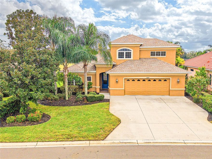 Available Jan 1!

Welcome to 12420 Aster Ave in beautiful Bradenton, Florida — a spacious and attractive 5-bedroom, 3-bath home in the sought-after gated community of Greyhawk Landing. As you step inside, you’ll notice the high ceilings and a tasteful blend of hardwood, ceramic tile, and carpet flooring. The gourmet kitchen features solid wood cabinetry, stone countertops, stainless steel appliances, and an easy connection to the living area, making it ideal for everyday living and entertaining. The main level includes the primary suite along with two additional bedrooms and a full bath, while the second floor provides two more bedrooms, a bonus area/den, and another full bathroom—perfect for guests, hobbies, or work-from-home needs.

From the living room, sliding doors lead to a private screened lanai and a refreshing pool with a scenic lake view — a peaceful backdrop for relaxing outdoors. Pool and lawn maintenance are included for convenient, worry-free living. The home sits on a nicely landscaped lot that enhances its inviting atmosphere.

Greyhawk Landing residents enjoy resort-style amenities such as community pools with waterslides, tennis and basketball courts, nature trails, a fitness center, and playgrounds. Two pets the size of a Labrador or smaller are welcome. With convenient access to I-75, top-rated schools, and nearby shopping, dining, and Gulf Coast beaches, this rental combines comfort, convenience, and Florida living at its finest.